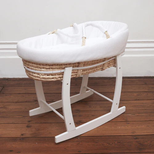 Diamond Pique Moses Basket - Image 5