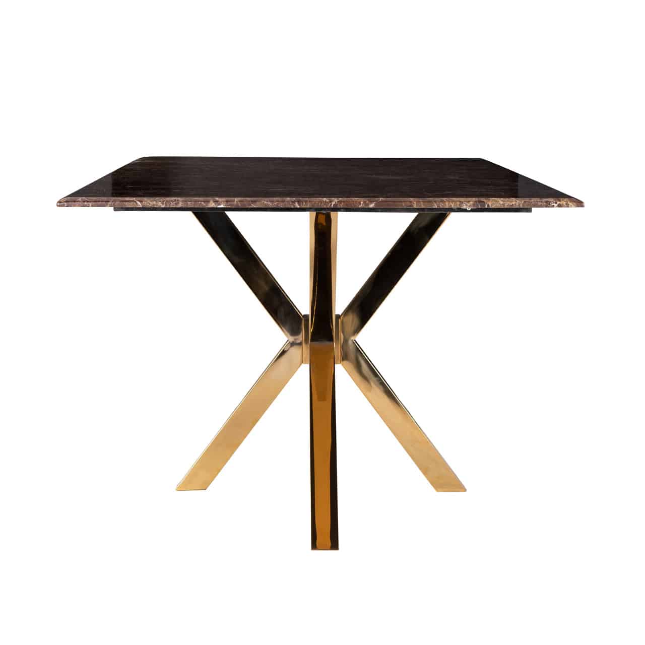 Dining Conrad table with faux emperador marble (Gold) - Image 2