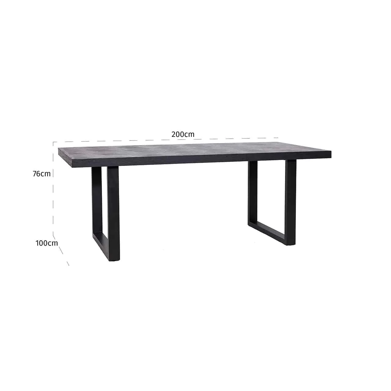 Dining table Blax 200x100 (Black) - Image 4