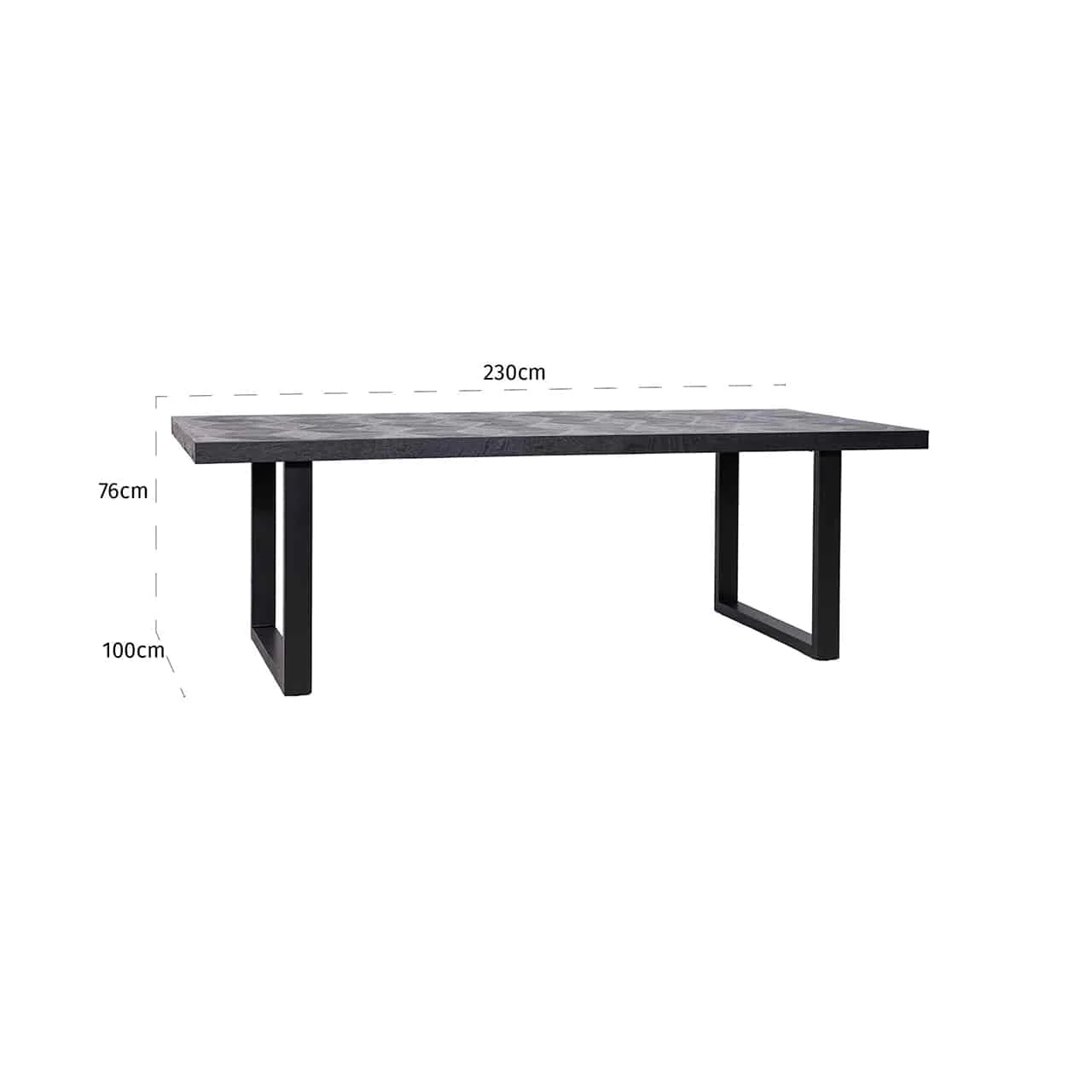 Dining table Blax 230x100 (Black) - Image 4