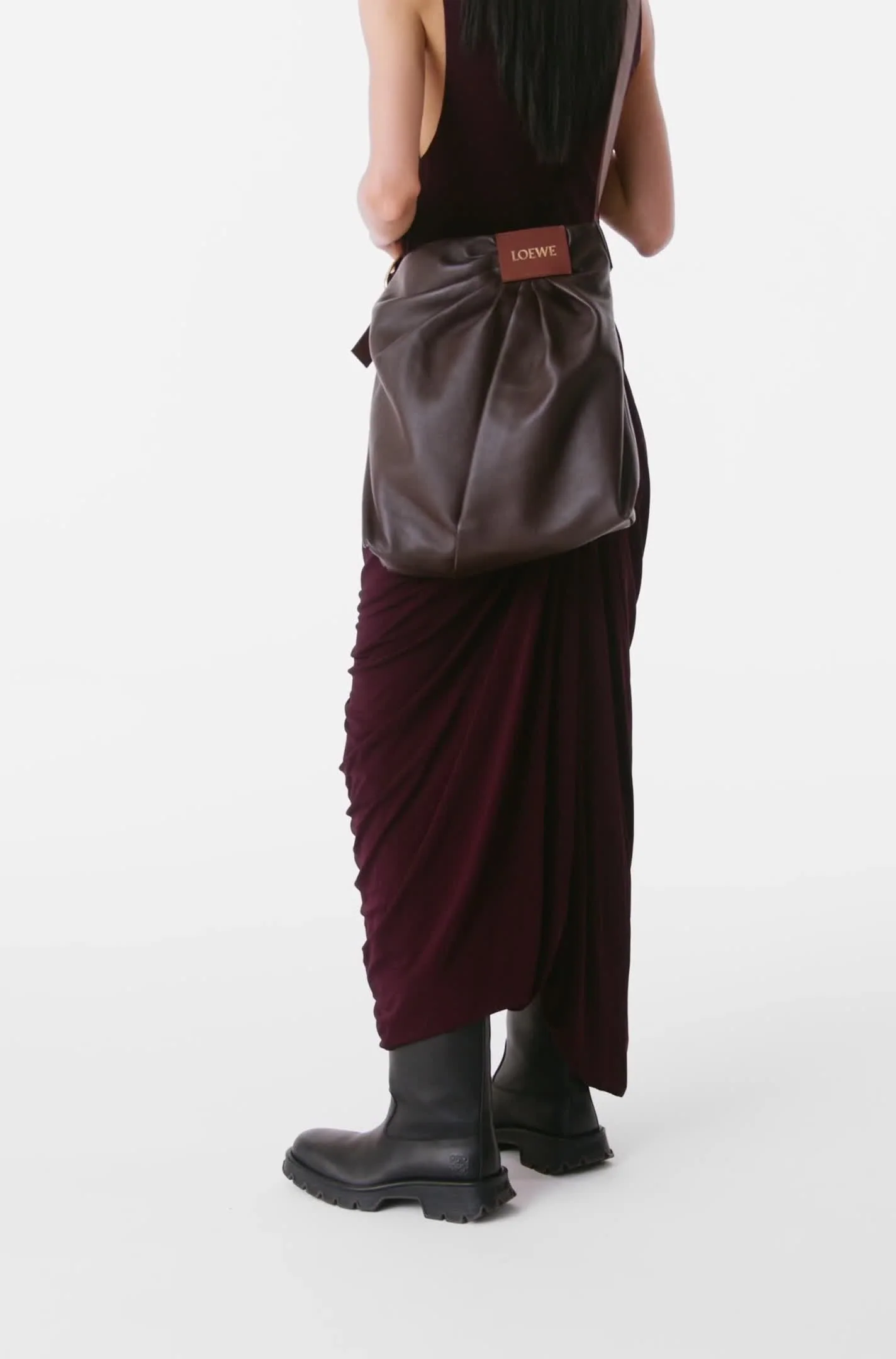 Draped Tote In Mellow Nappa Lambskin - Image 2
