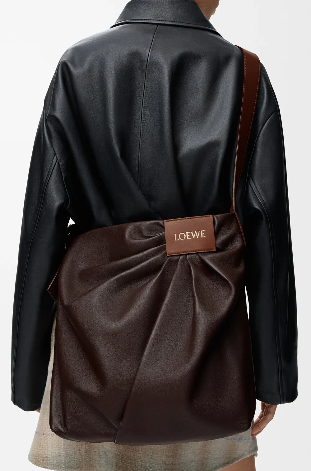 Draped Tote In Mellow Nappa Lambskin - Image 4