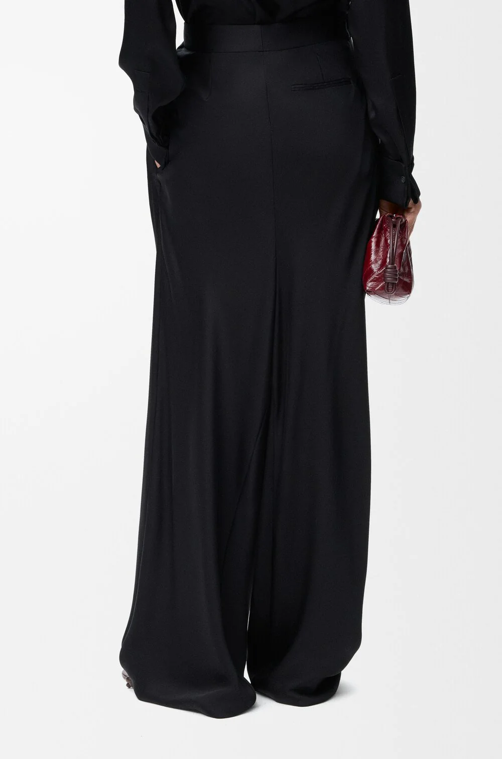 Draped Trousers In Silk - Image 4