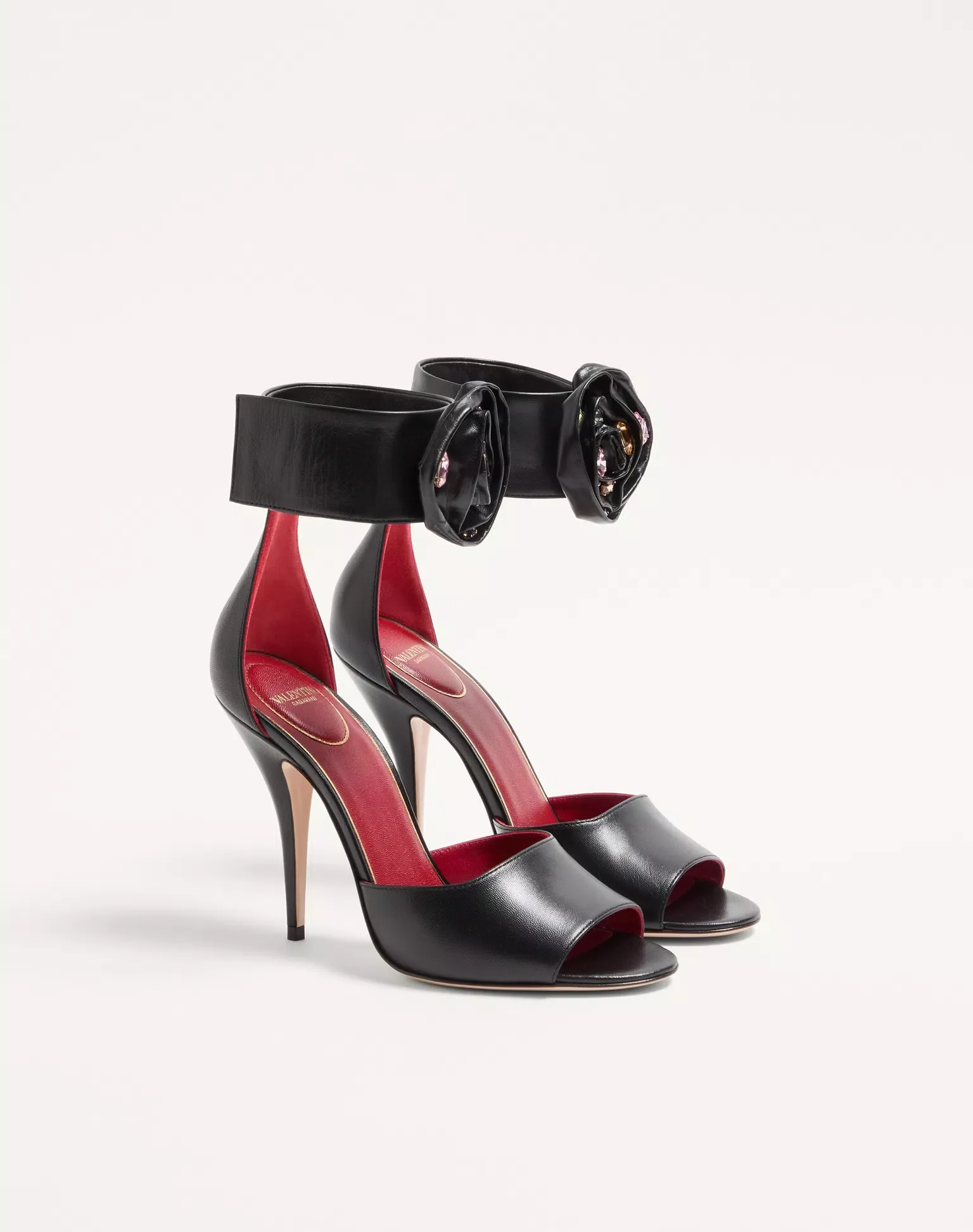 Drip Rose Kidskin Sandal With Crystals 105Mm - Image 11