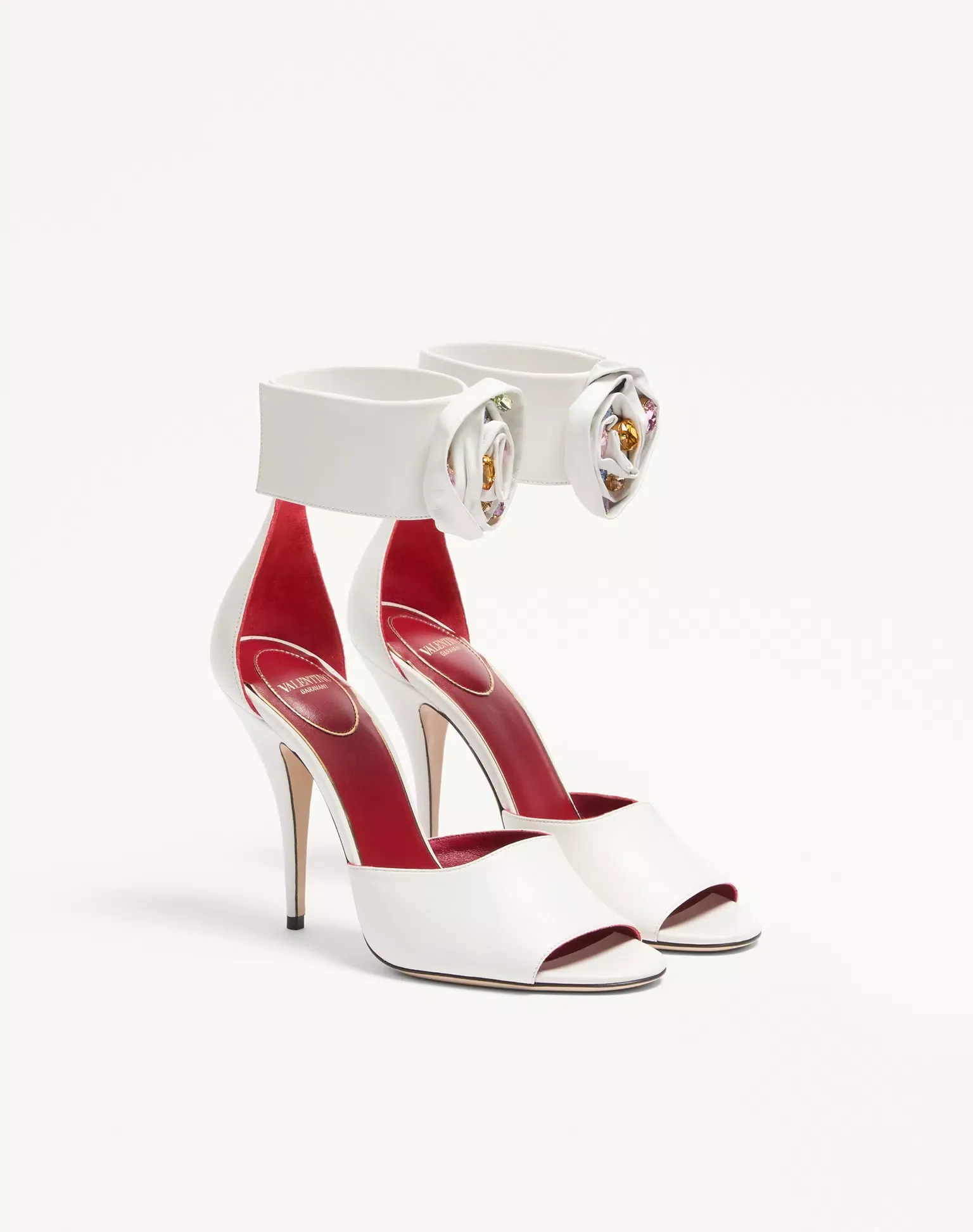 Drip Rose Kidskin Sandal With Crystals 105Mm - Image 7