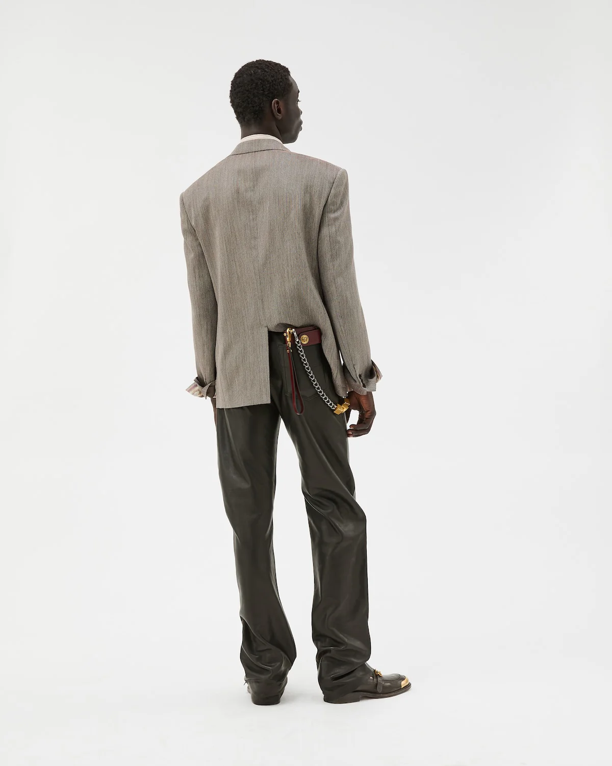Embossed Leather Trousers - Image 2