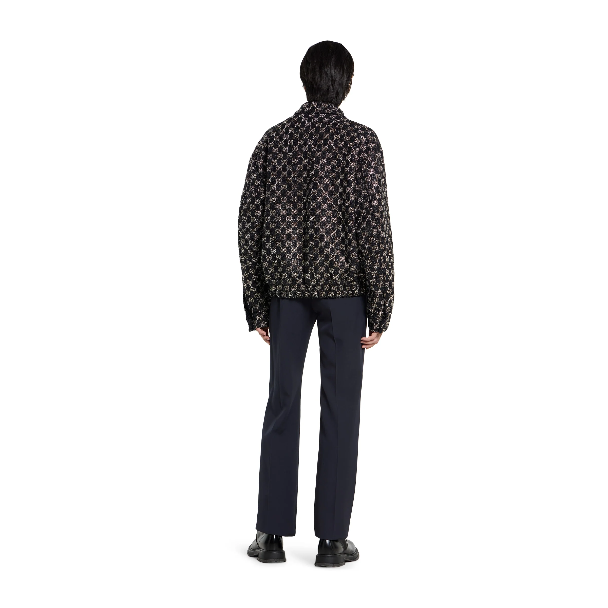 Embroidered Wool Tweed Lamé Jacket - Image 3