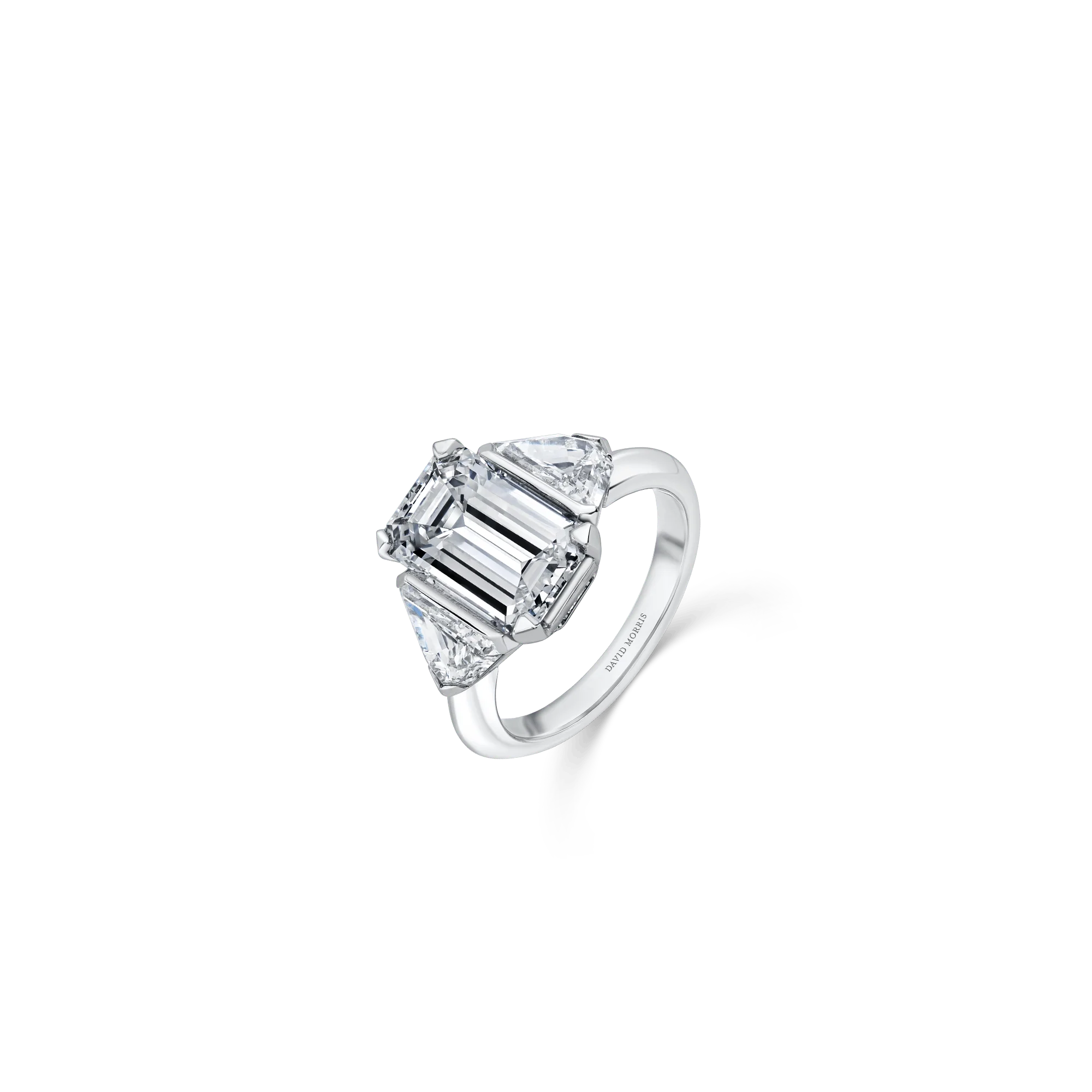 Emerald Cut Three Stone Engagement Ring - Image 3