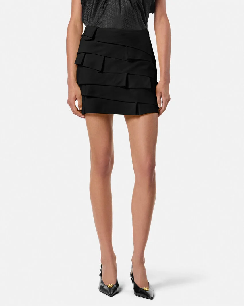 Envers-Satin Fitted Mini Skirt - Image 4