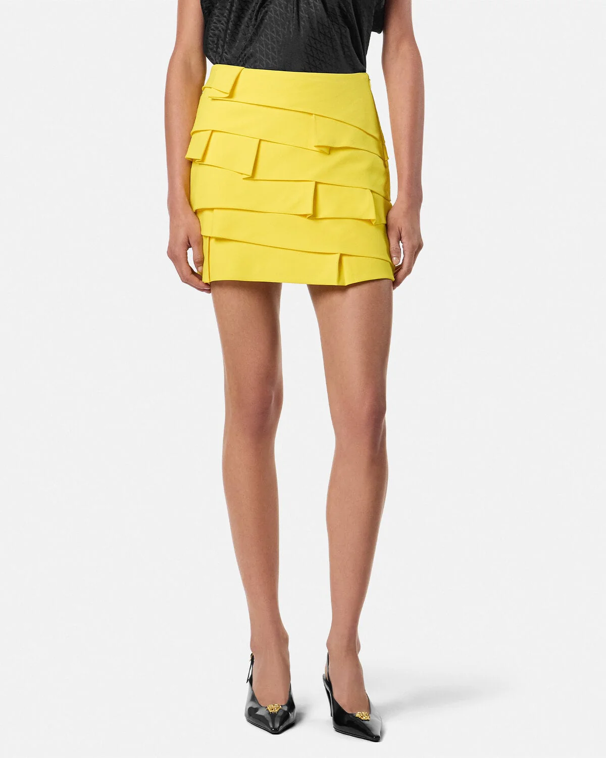 Envers-Satin Fitted Mini Skirt - Image 8
