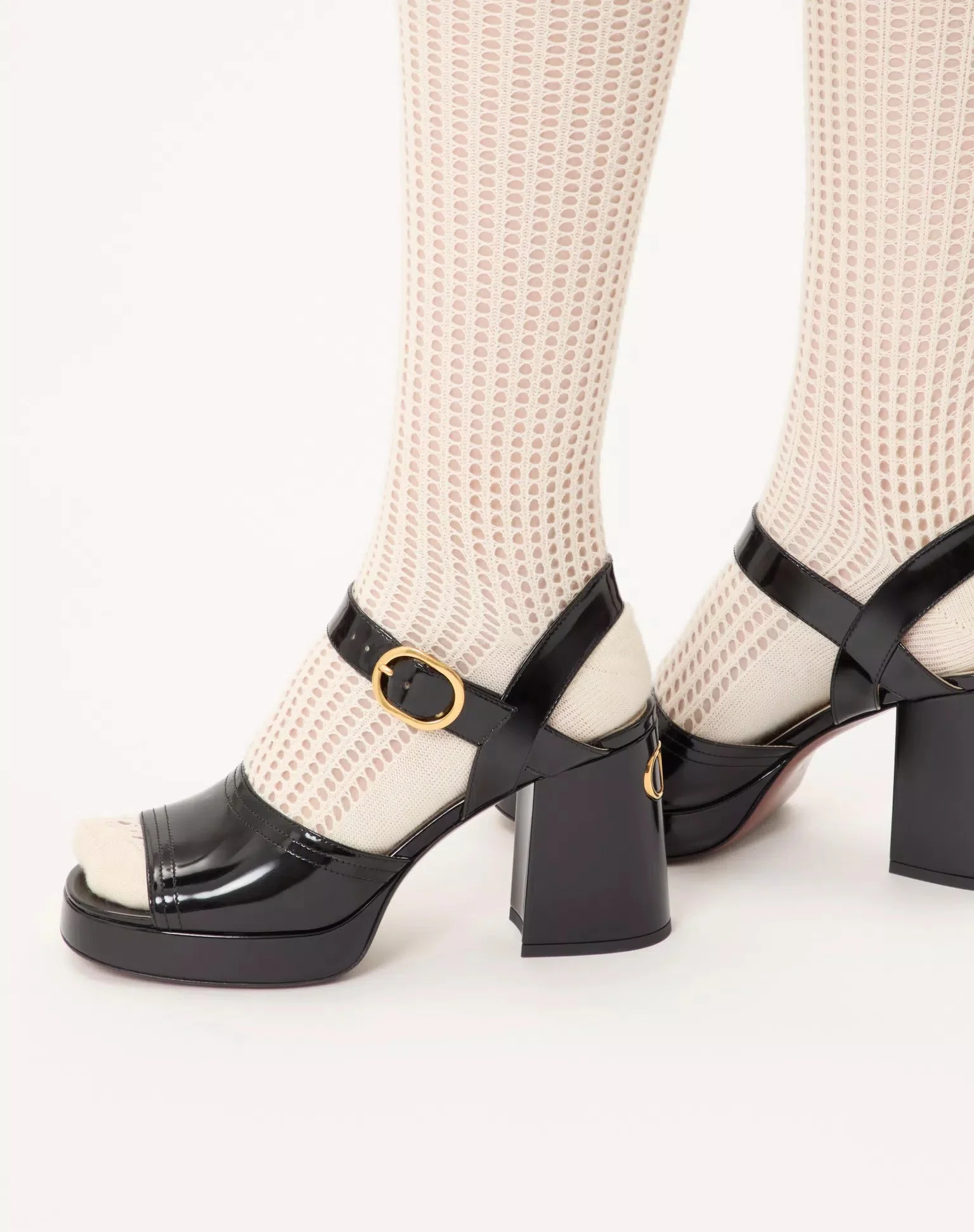 Fawcette Platform Sandal In Polished Calfskin 100Mm - Image 2