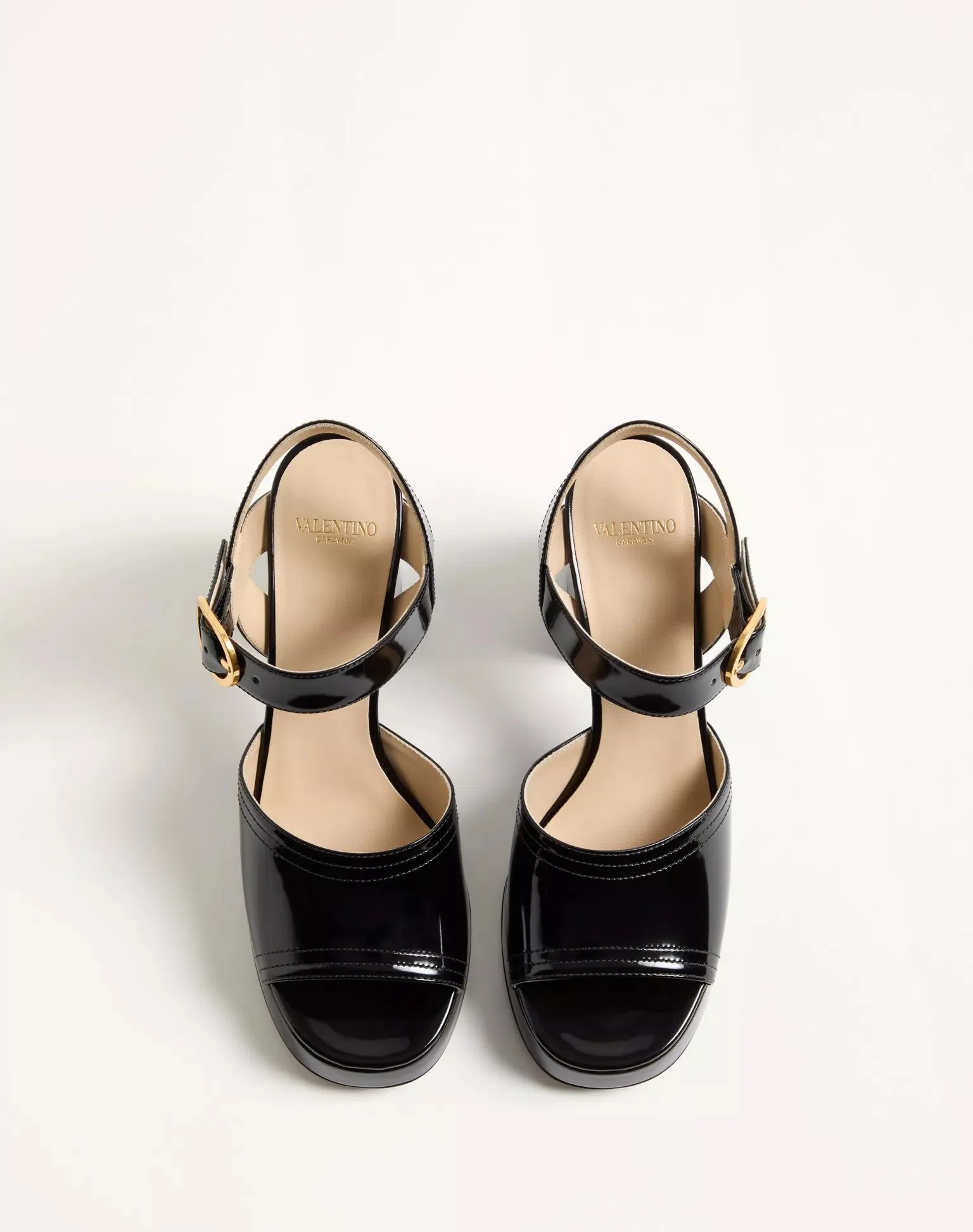 Fawcette Platform Sandal In Polished Calfskin 100Mm - Image 3