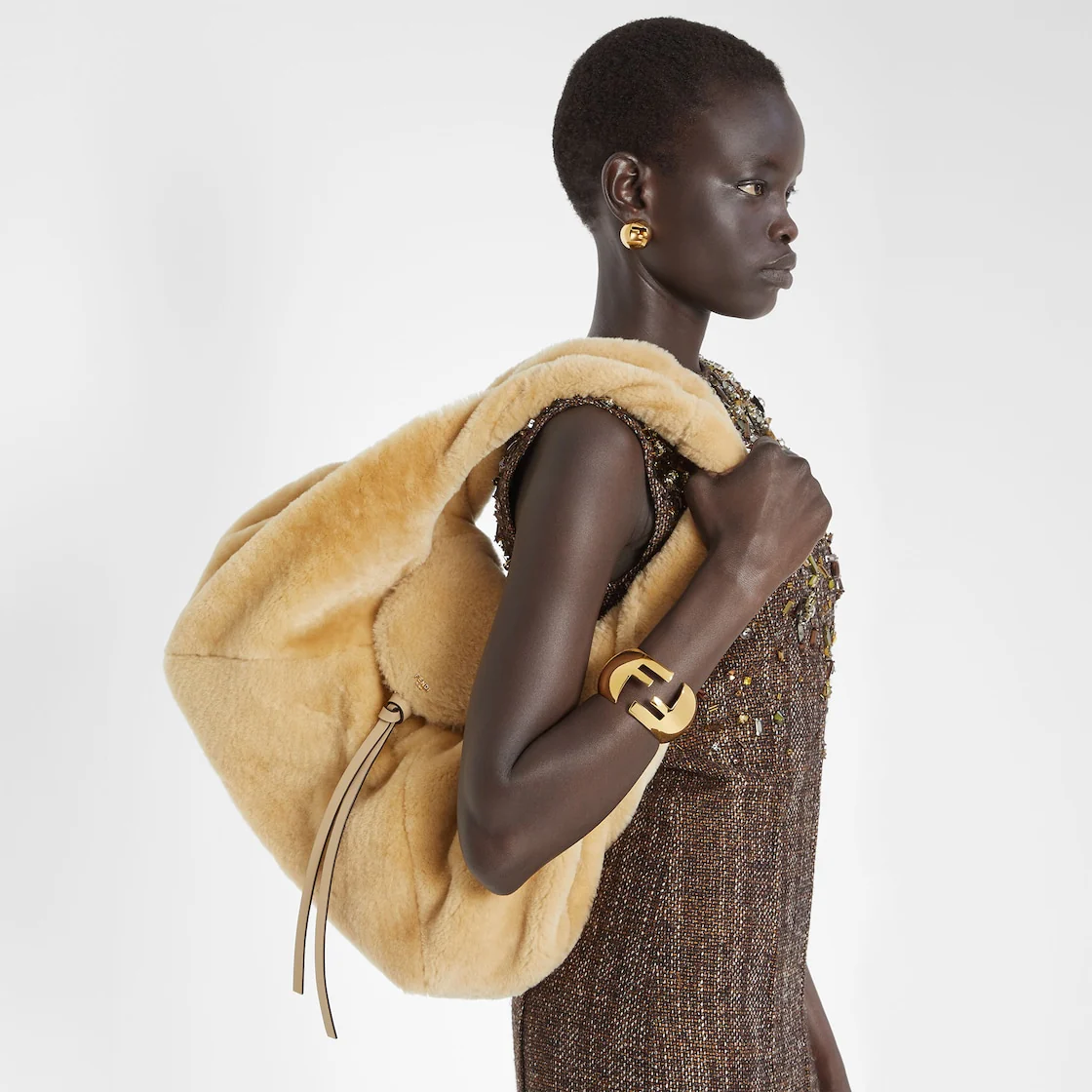 Fendi Spy Shearling Bag - Image 2