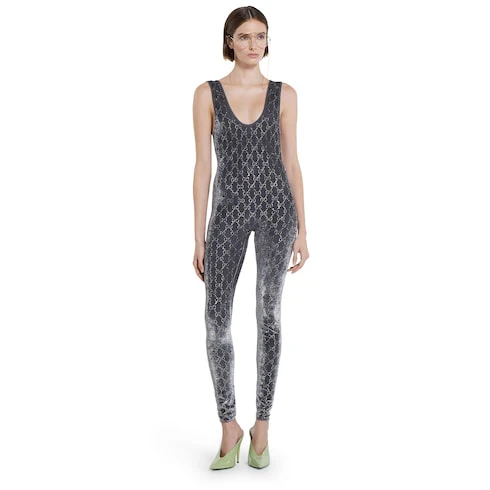 GG Crystal Embroidered Jumpsuit - Image 3
