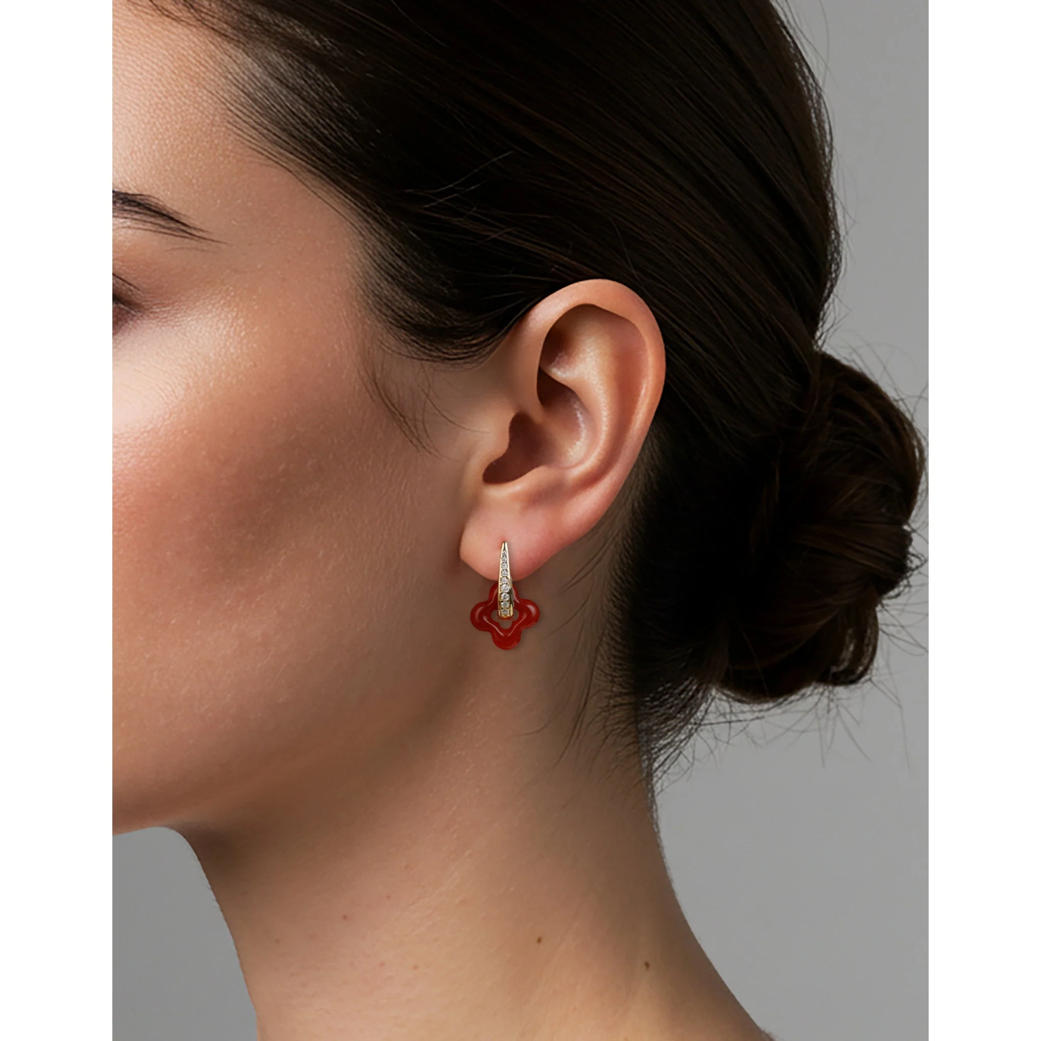 Golden Clover Earrings - Image 4
