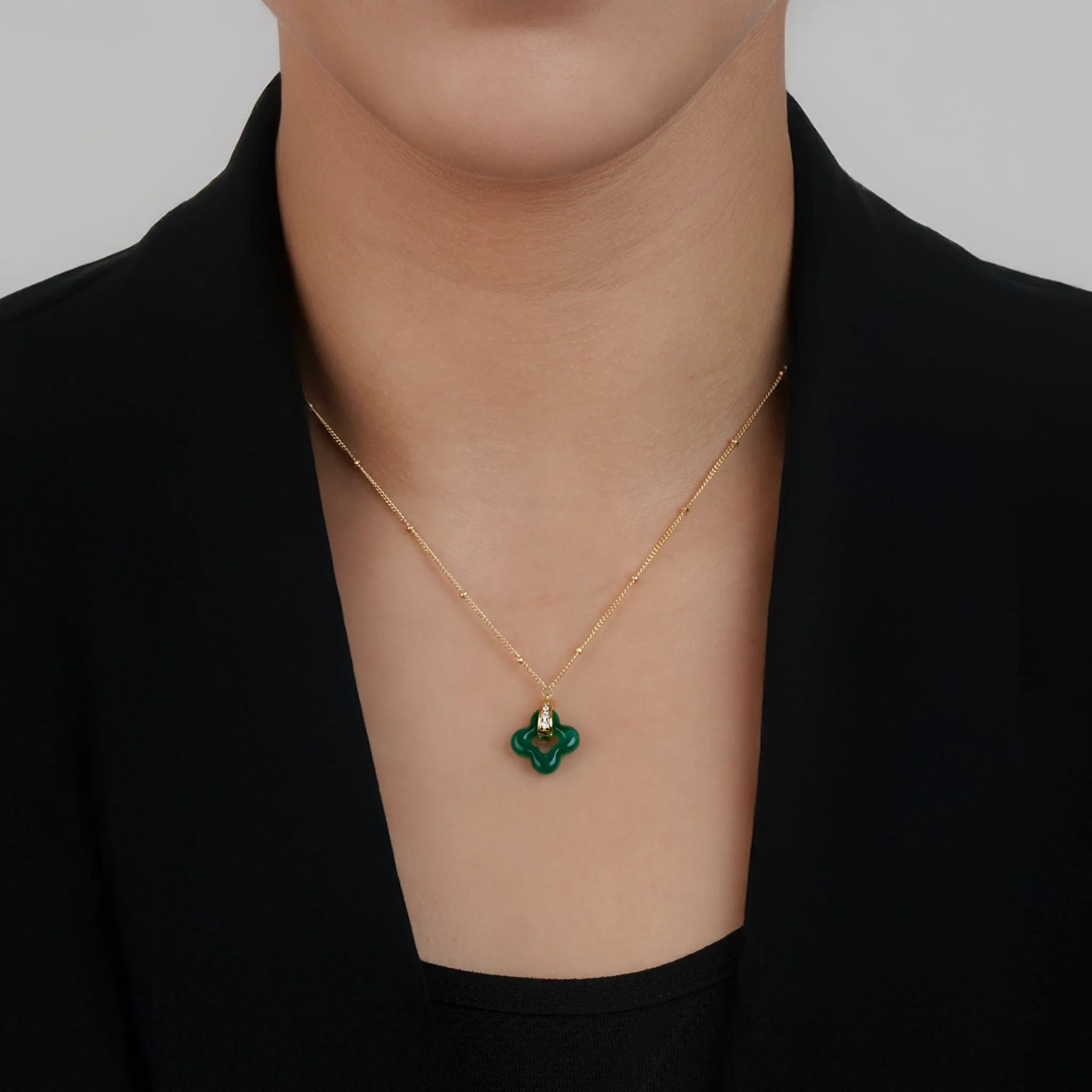 Golden Clover Necklace - Image 7