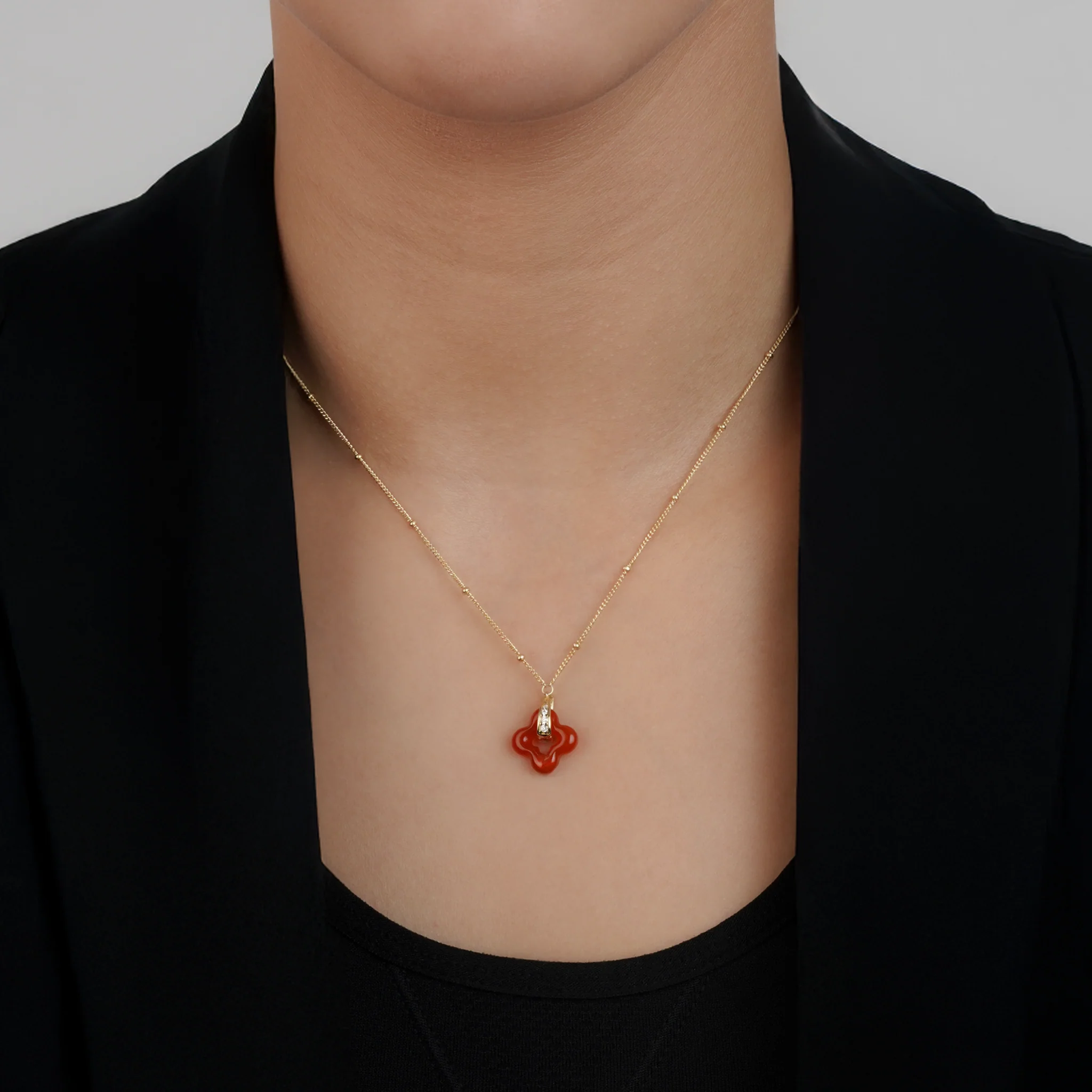 Golden Clover Necklace - Image 8