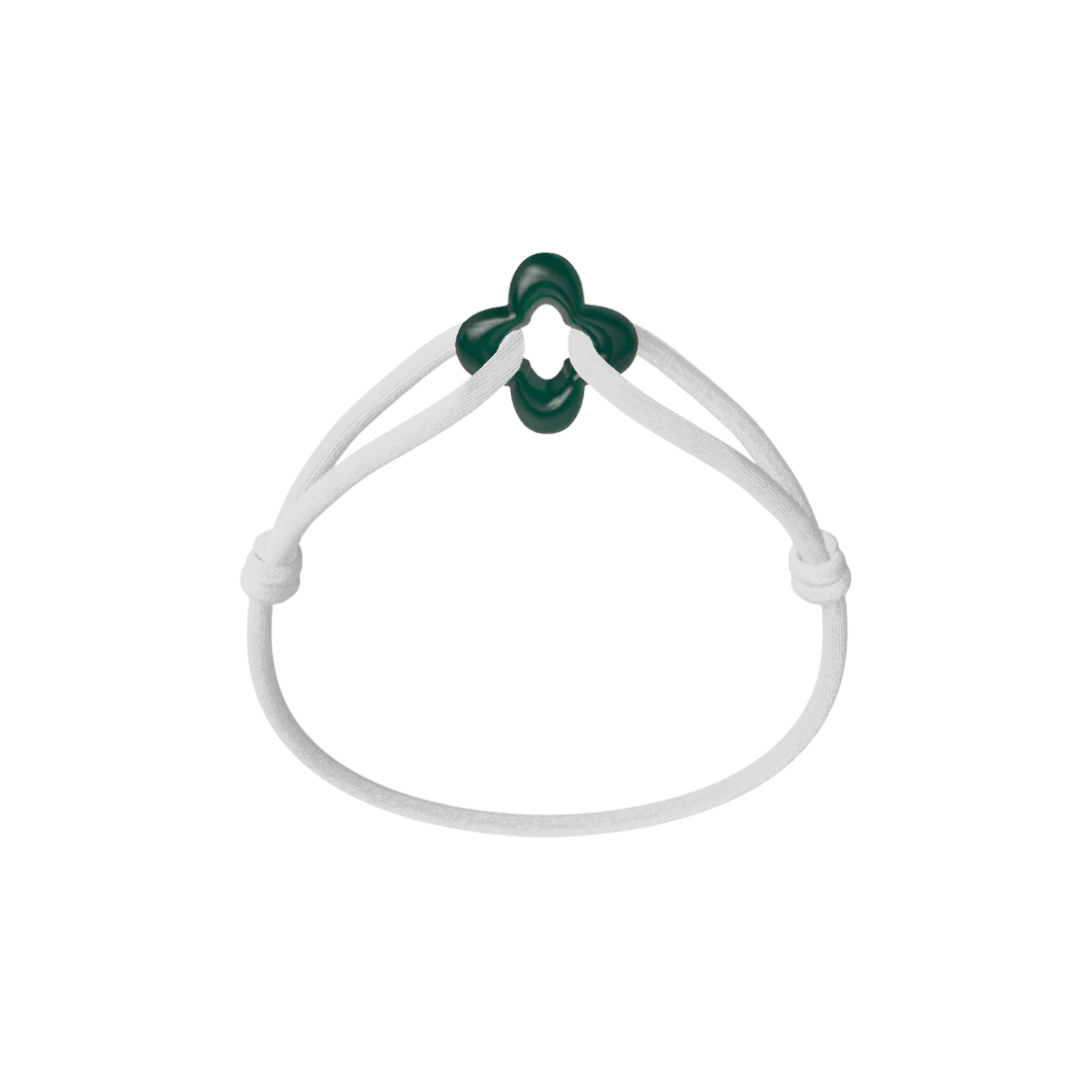Green Clover Cord Bracelet - Image 4