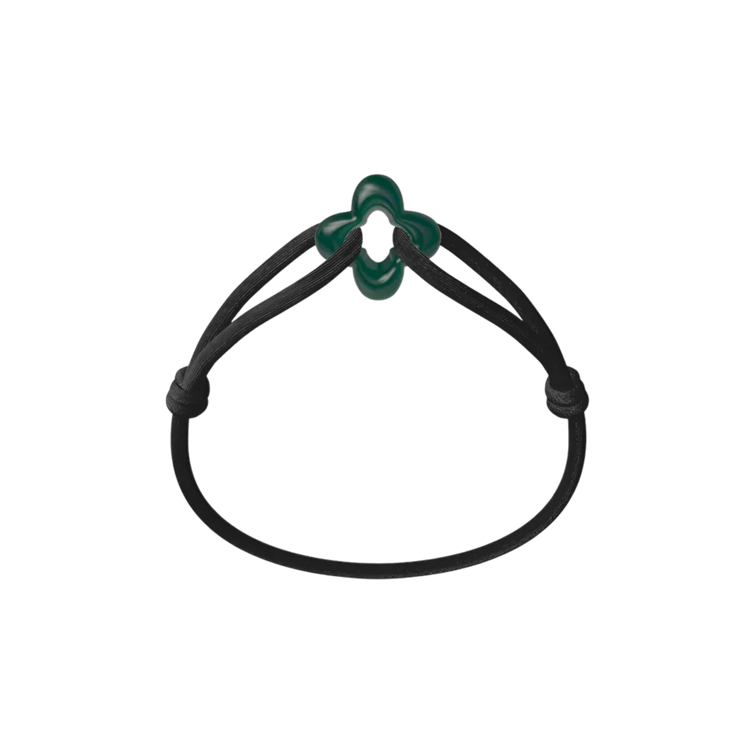 Green Clover Cord Bracelet - Image 5