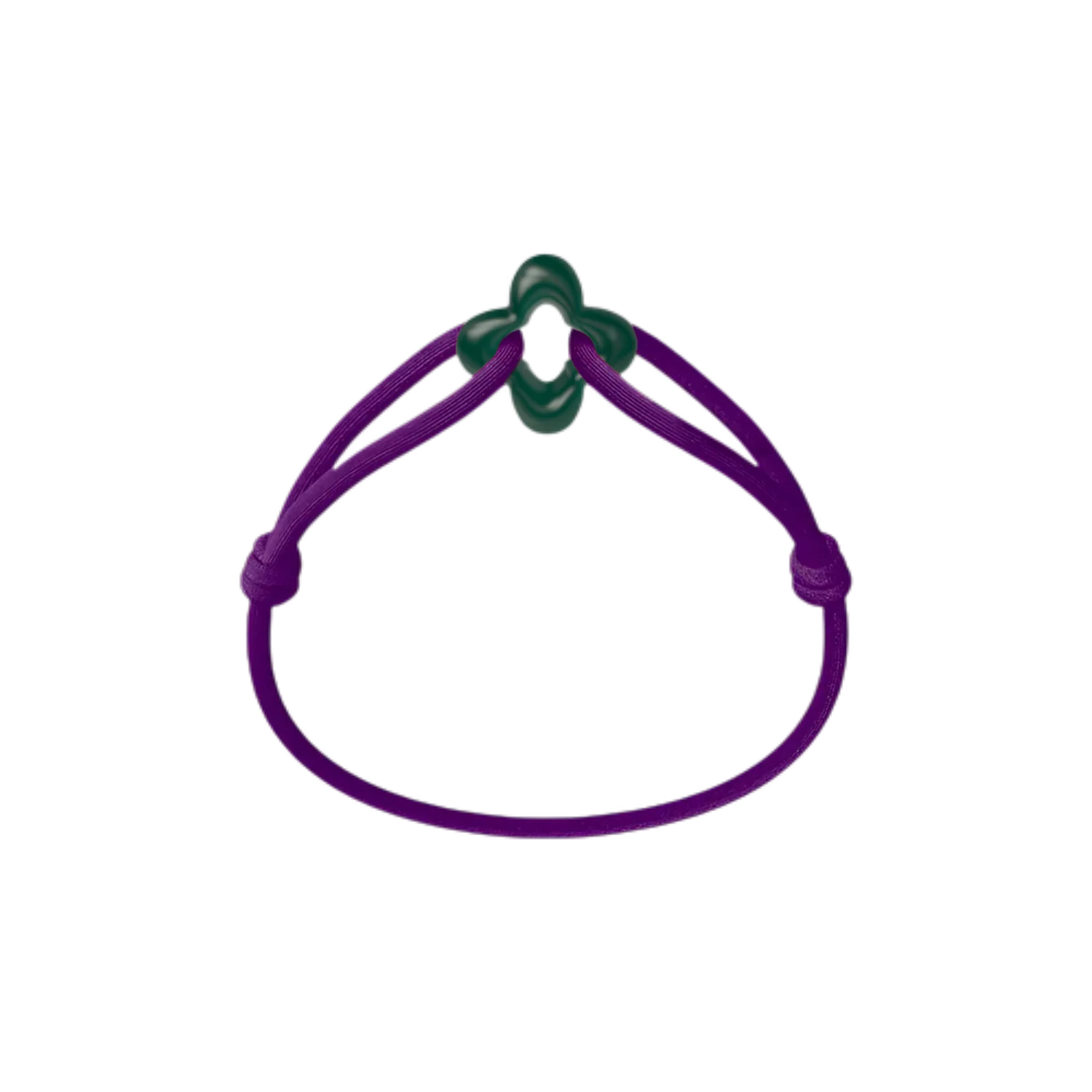 Green Clover Cord Bracelet - Image 6