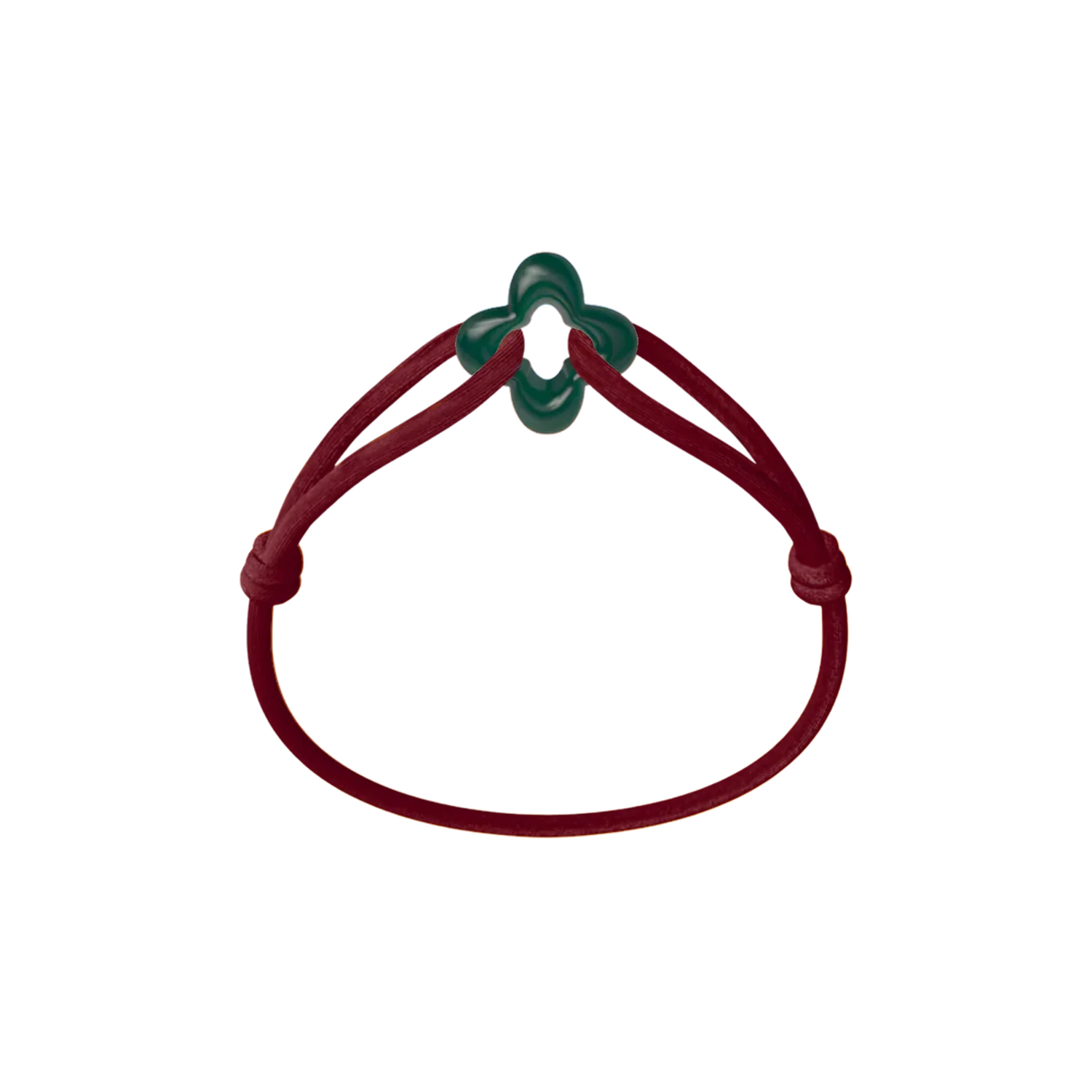 Green Clover Cord Bracelet - Image 9