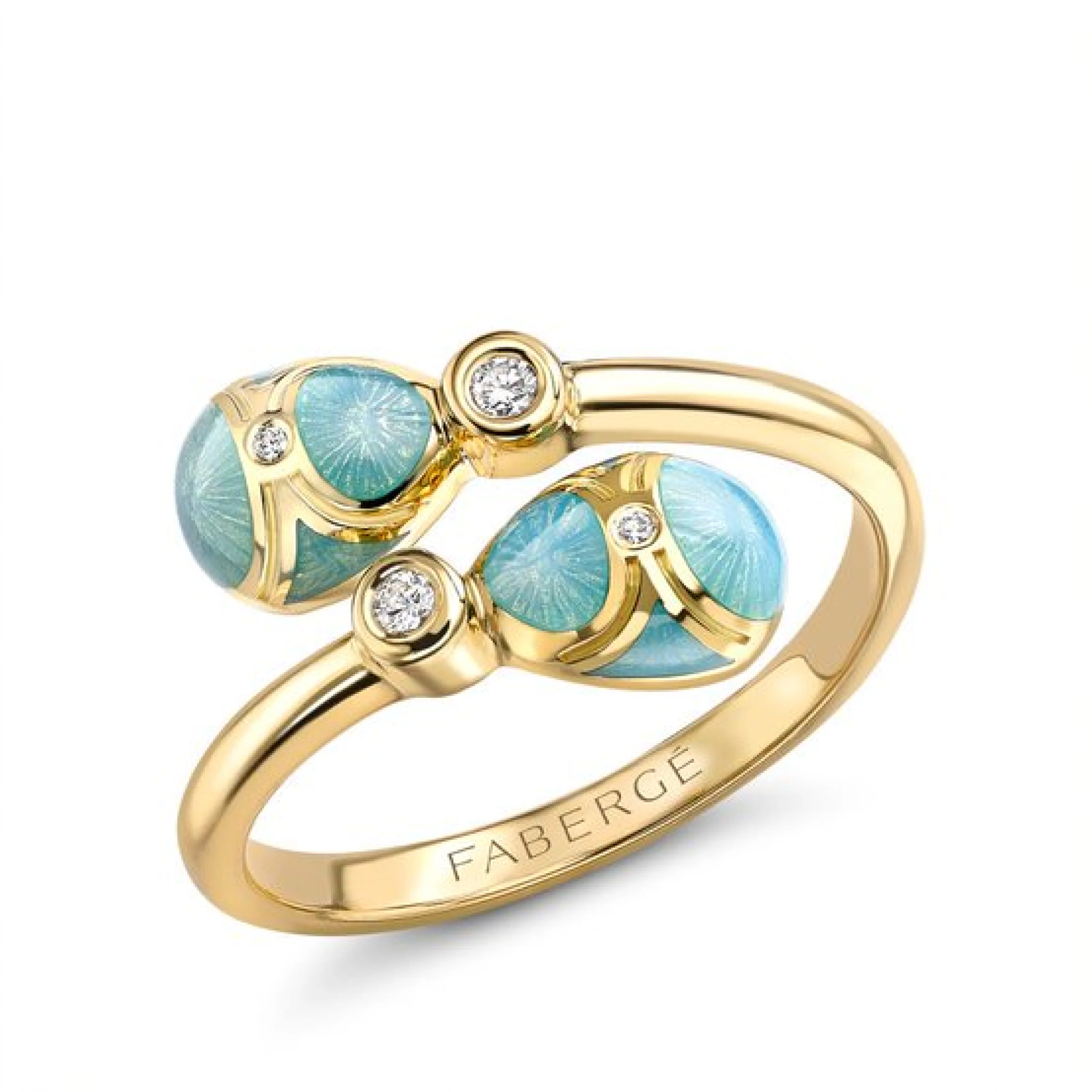 Fabergé Heritage Guilloché Enamel Crossover Ring