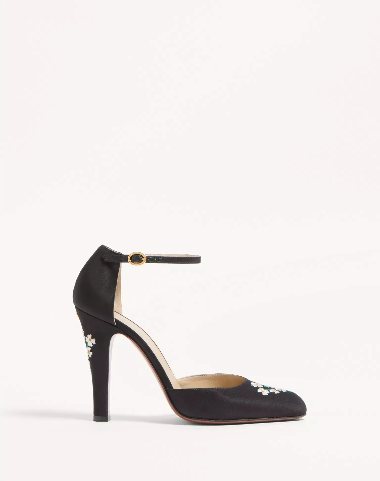 Hi Dolly Fabric Pumps With 105 Mm Floral Embroidery
