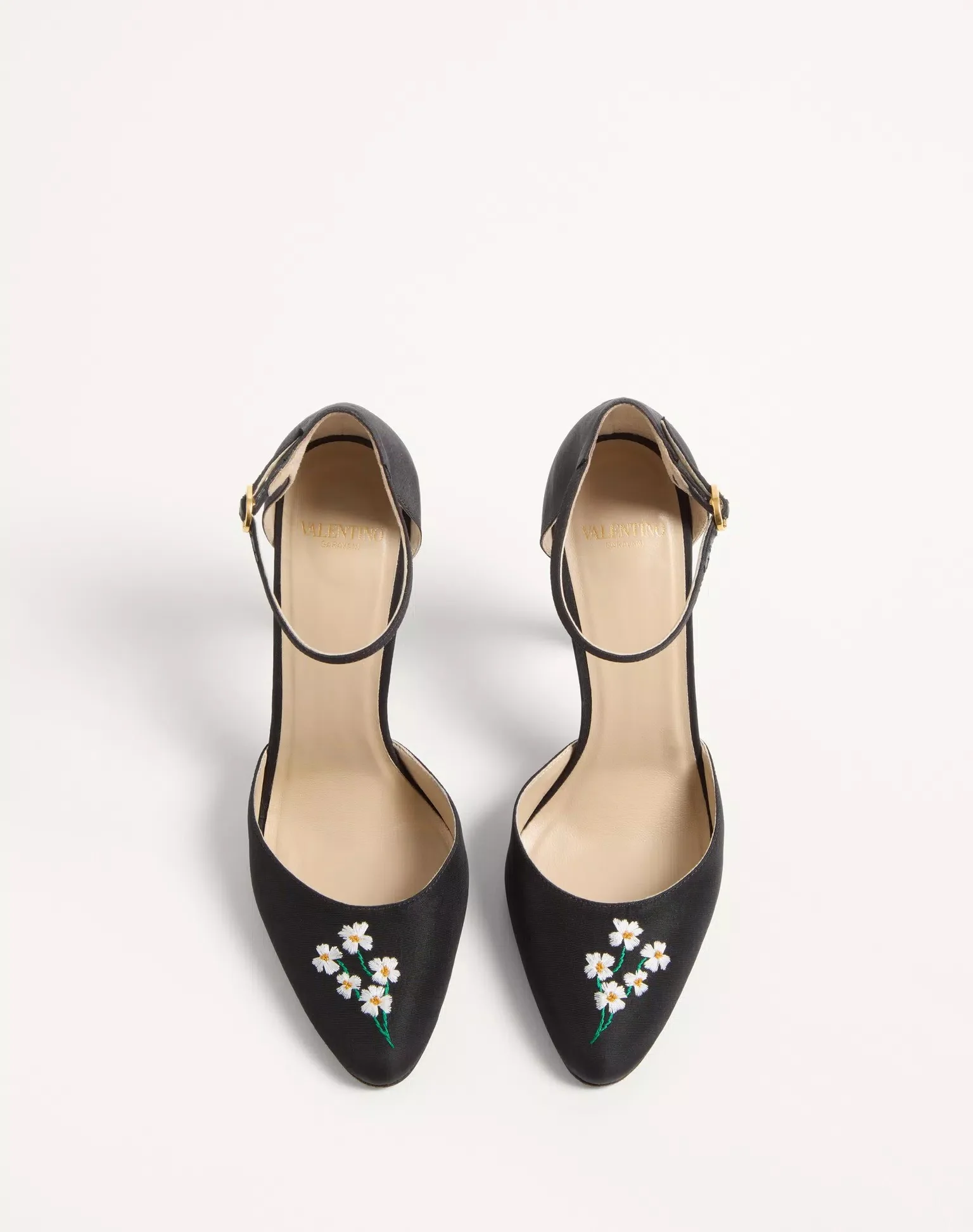 Hi Dolly Fabric Pumps With 105 Mm Floral Embroidery - Image 3