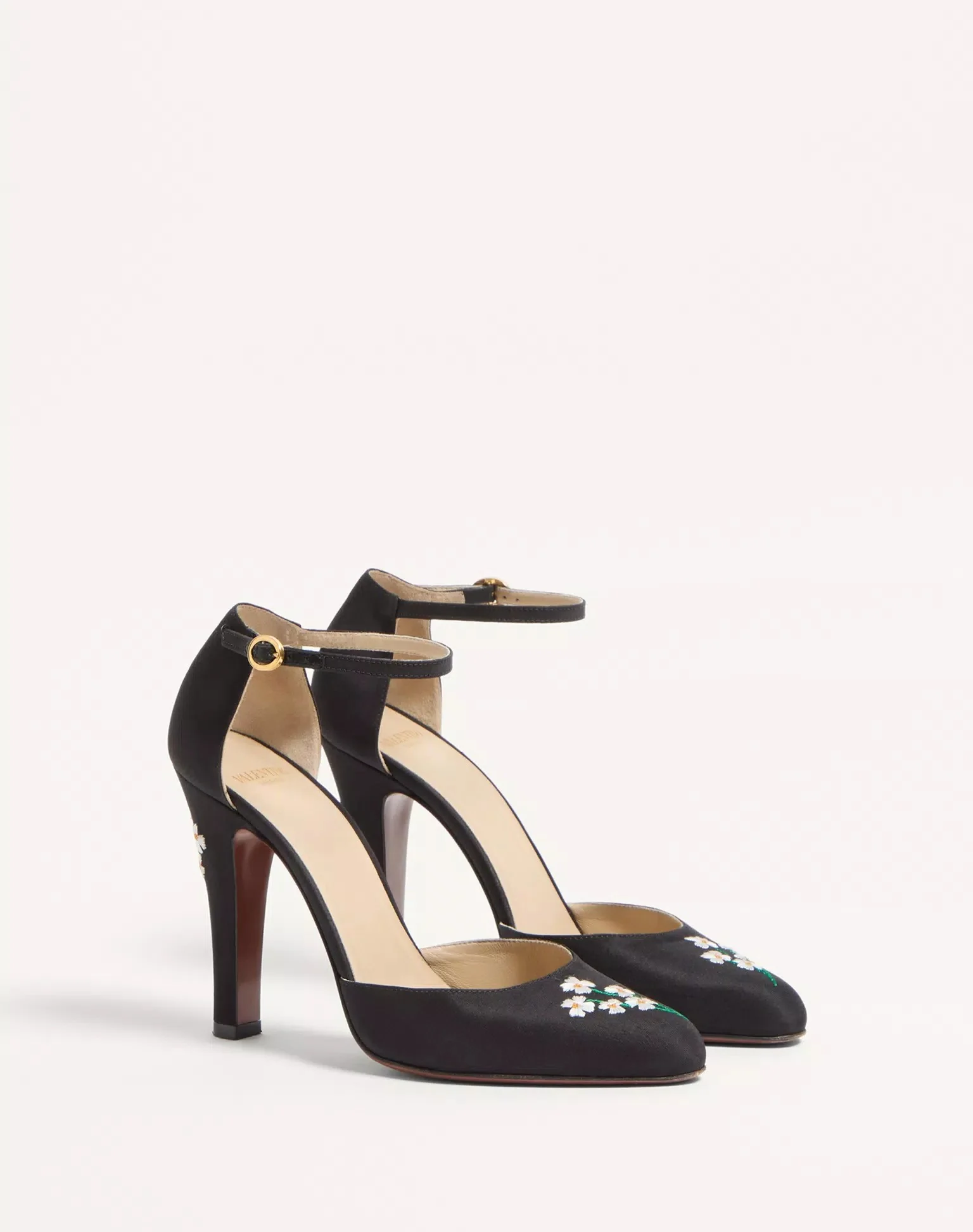 Hi Dolly Fabric Pumps With 105 Mm Floral Embroidery - Image 4