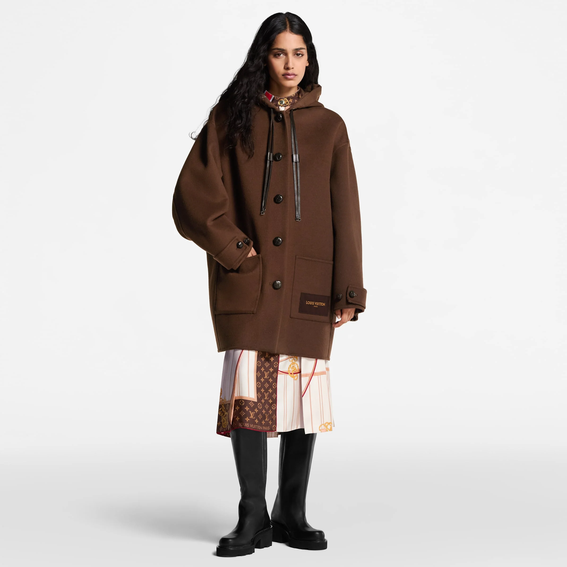 Hooded Button-Up Coat - Image 2