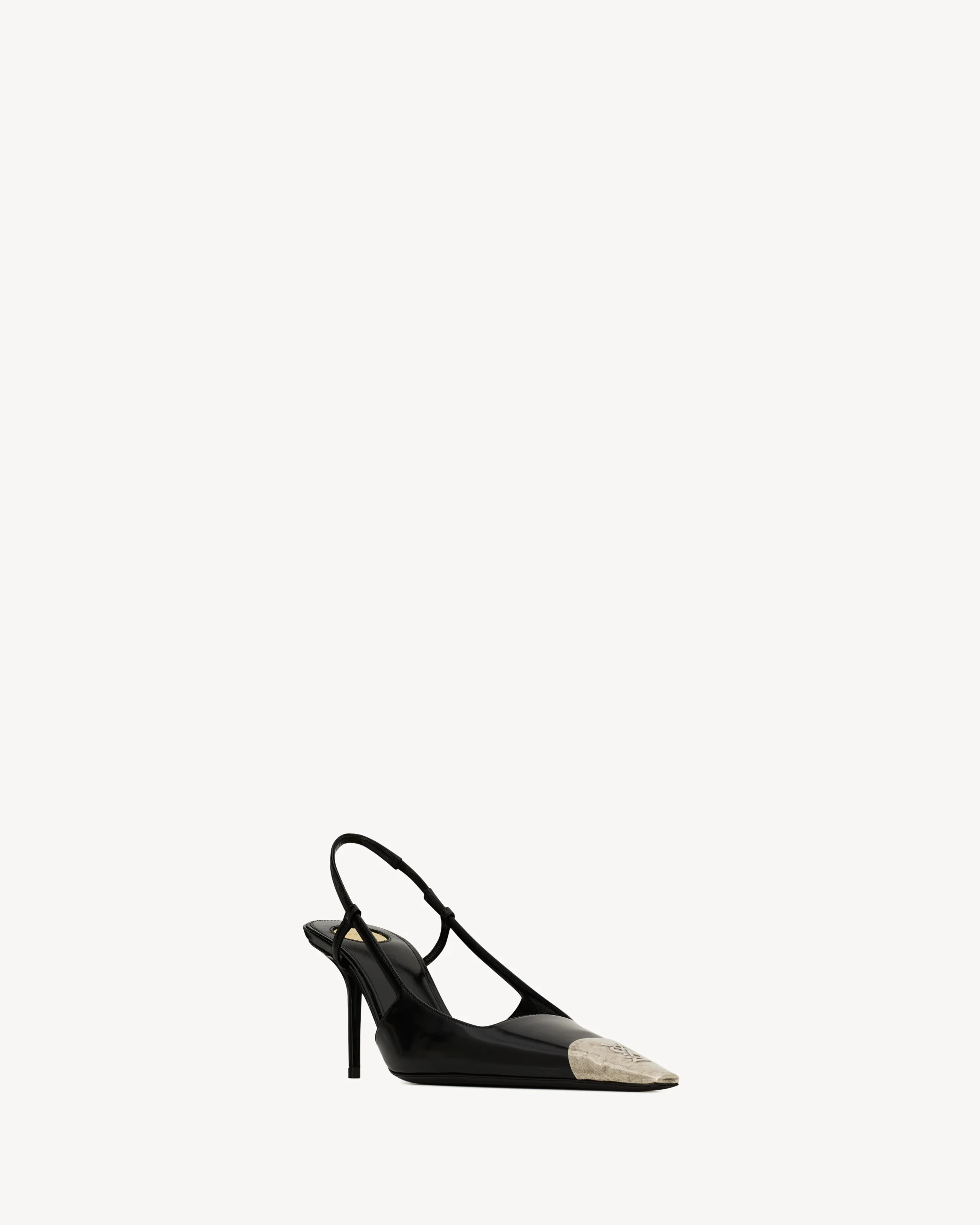 Jeanne Slingback Pumps In Glazed Leather - Image 2