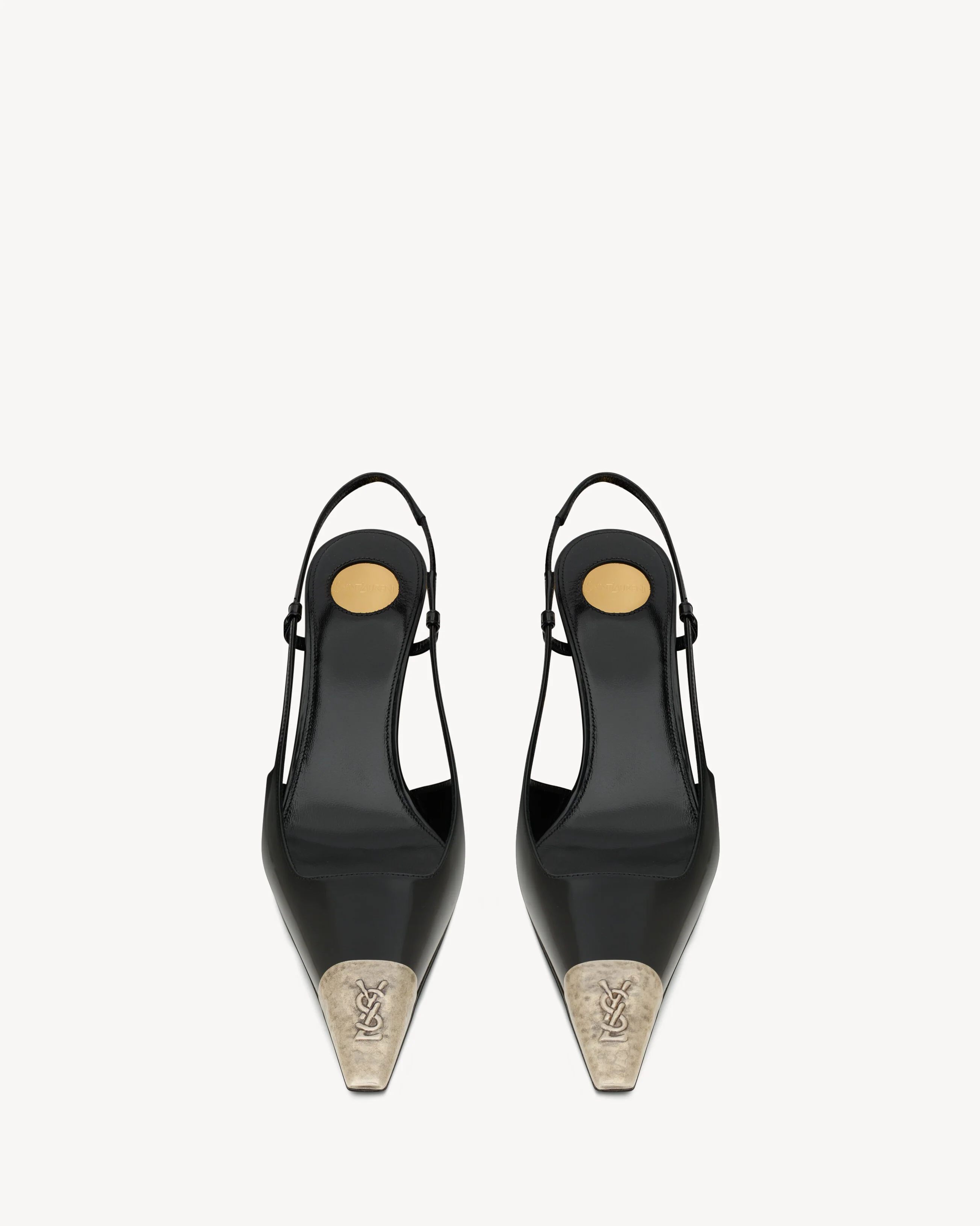 Jeanne Slingback Pumps In Glazed Leather - Image 3