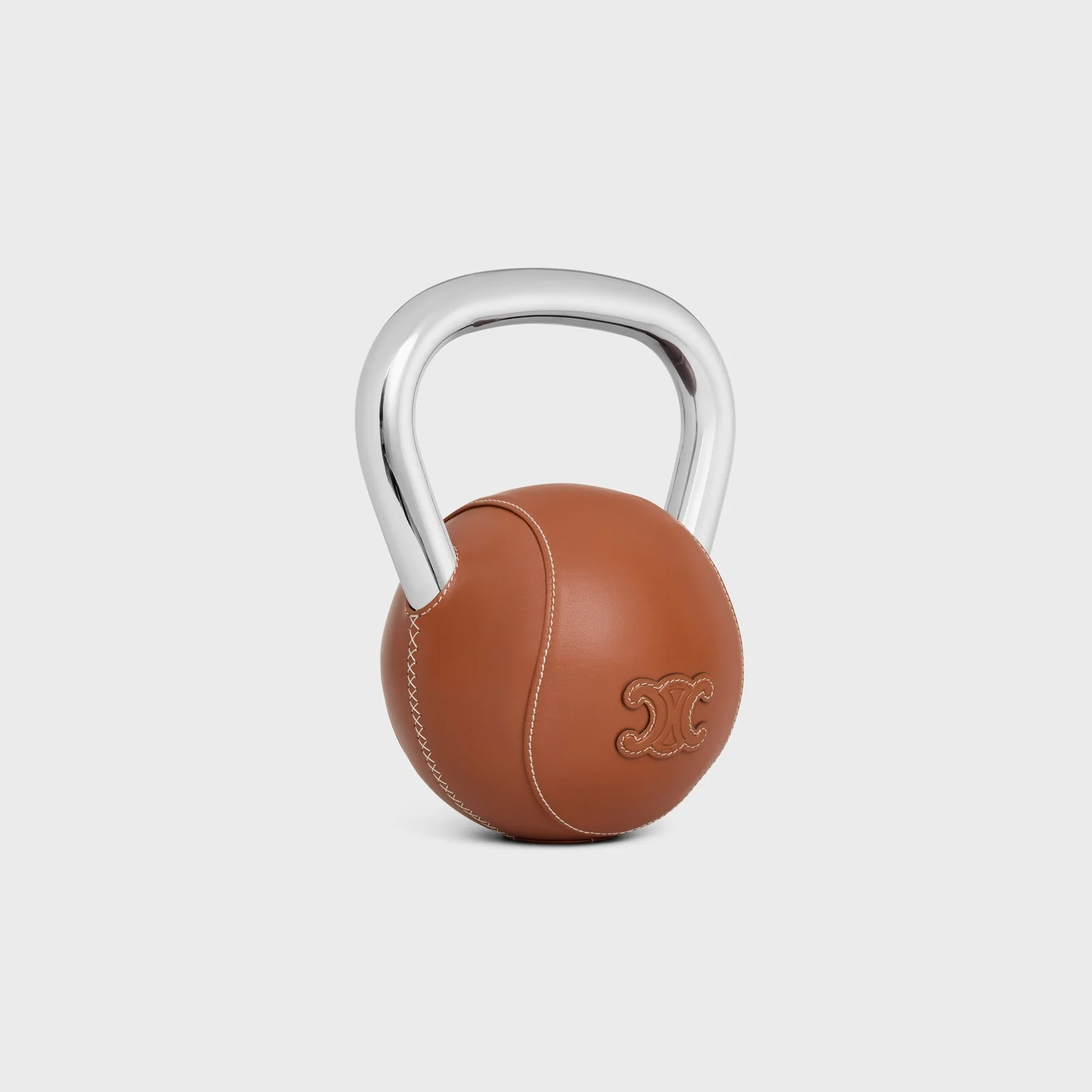 Kettlebell 4,5kg In Steel And Smooth Calfskin - Image 2