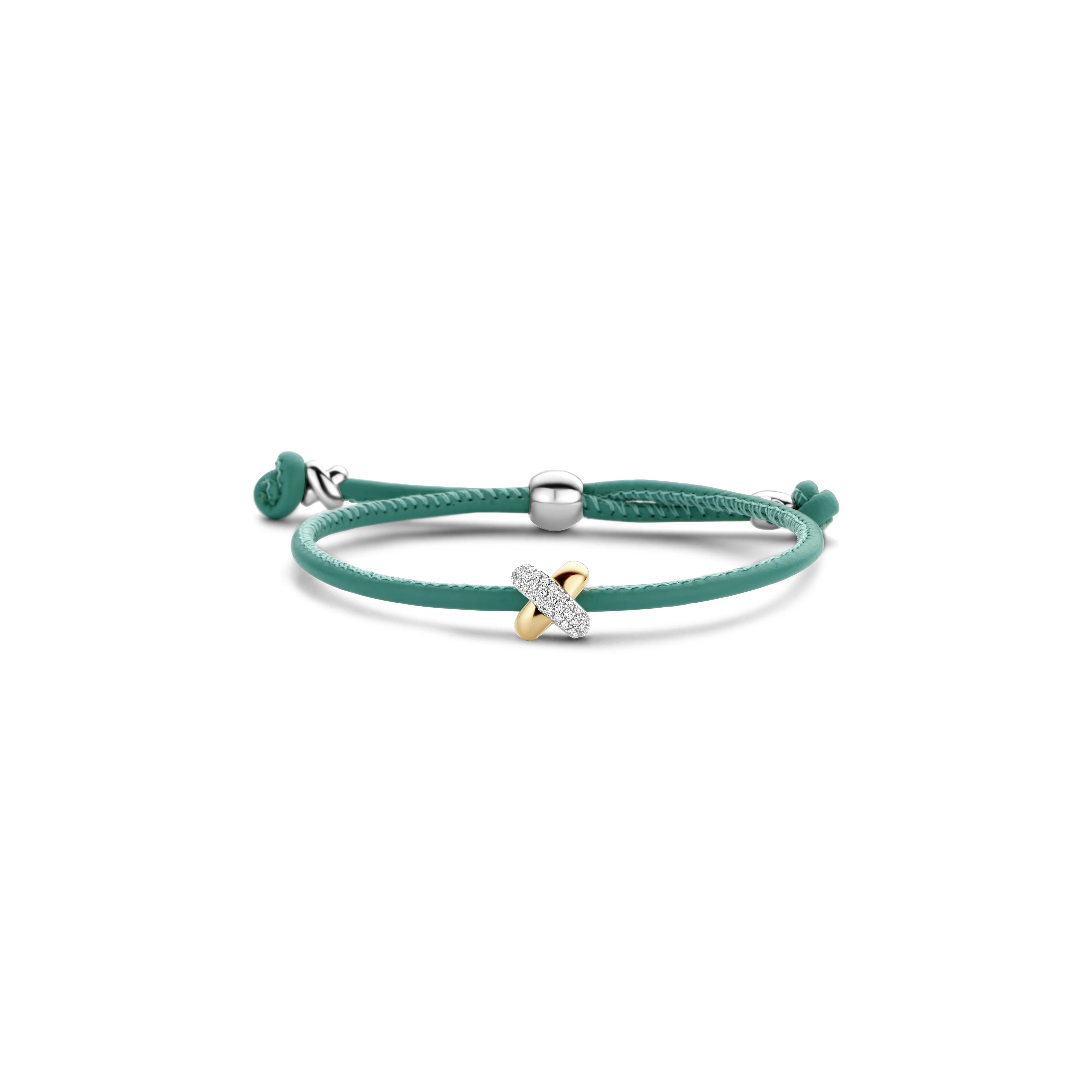 Kisses Sliding Bracelet with Diamond Pavé
