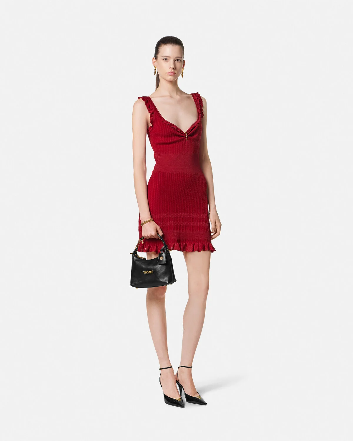 Knit Flared Mini Dress - Image 2
