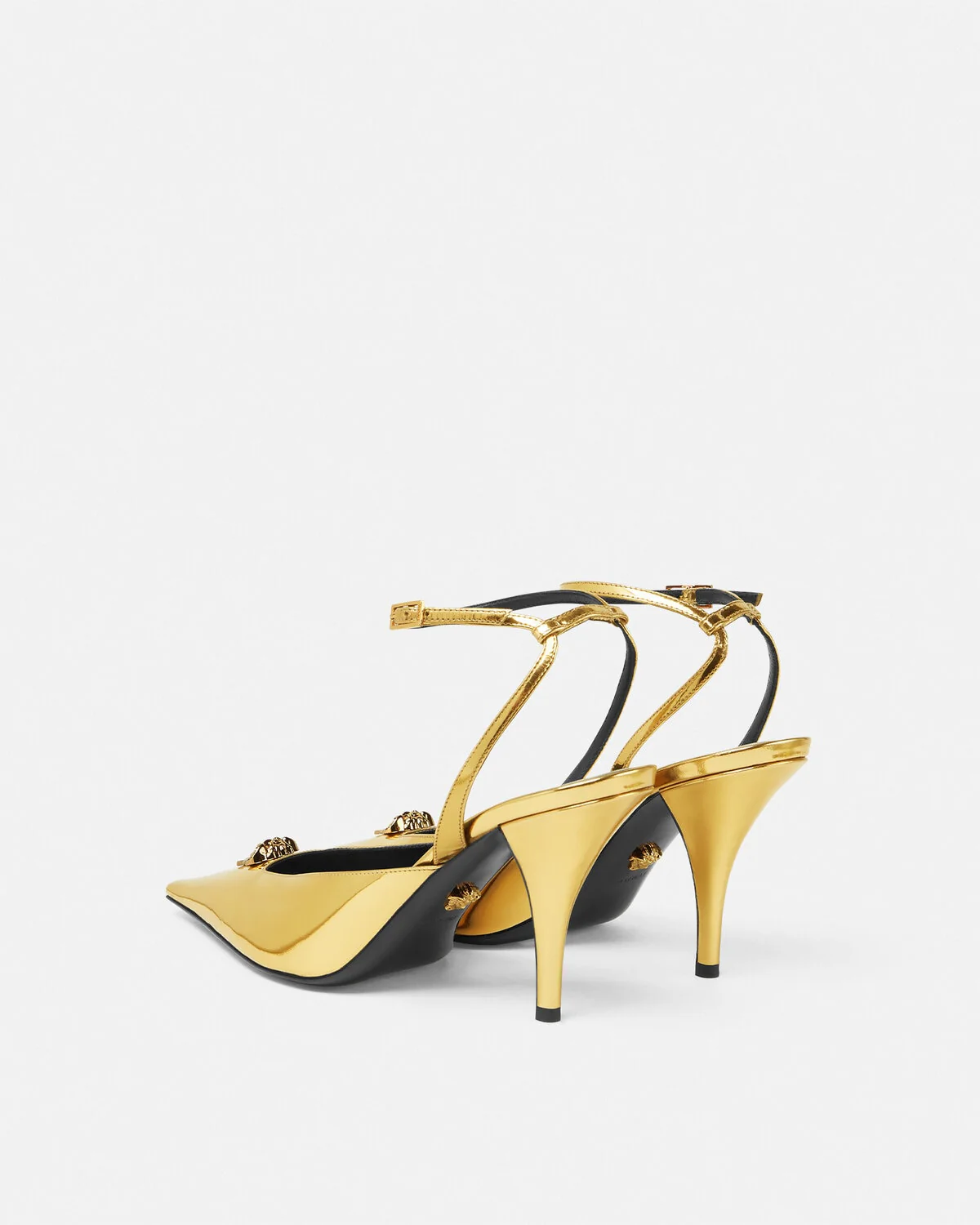 La Medusa Metallic Slingback Pumps 85 mm - Image 4