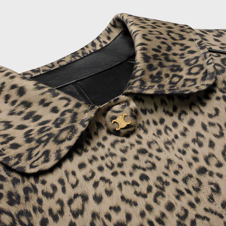 Laminated Coat In Leopard Cotton - Image 2