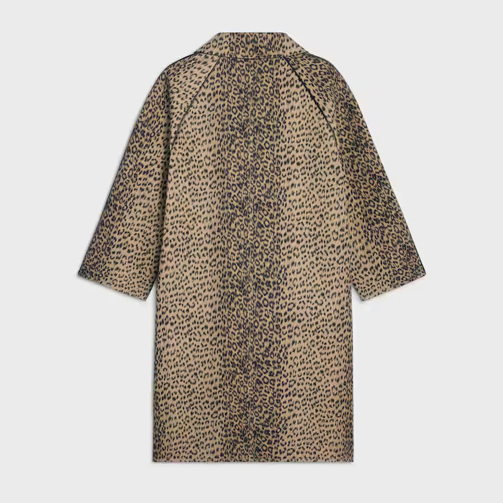 Laminated Coat In Leopard Cotton - Image 3