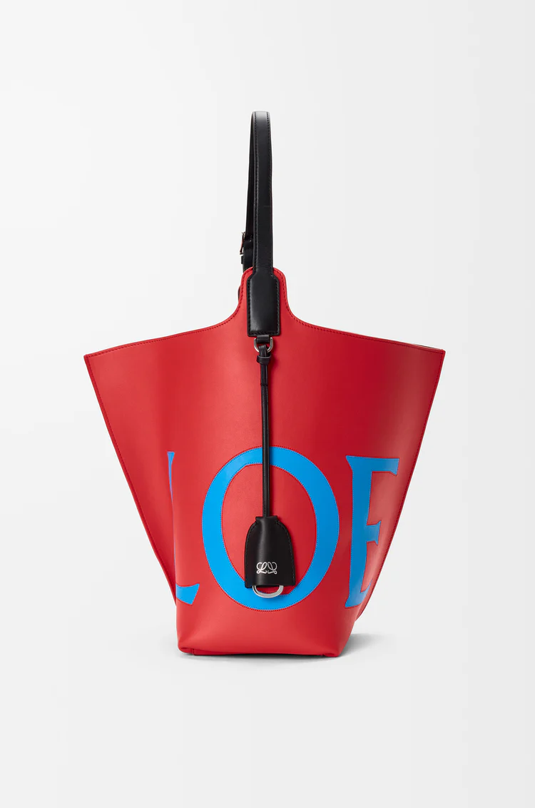 Large Bilbao Bucket Oversized Logo In Smooth Calfskin - Image 4