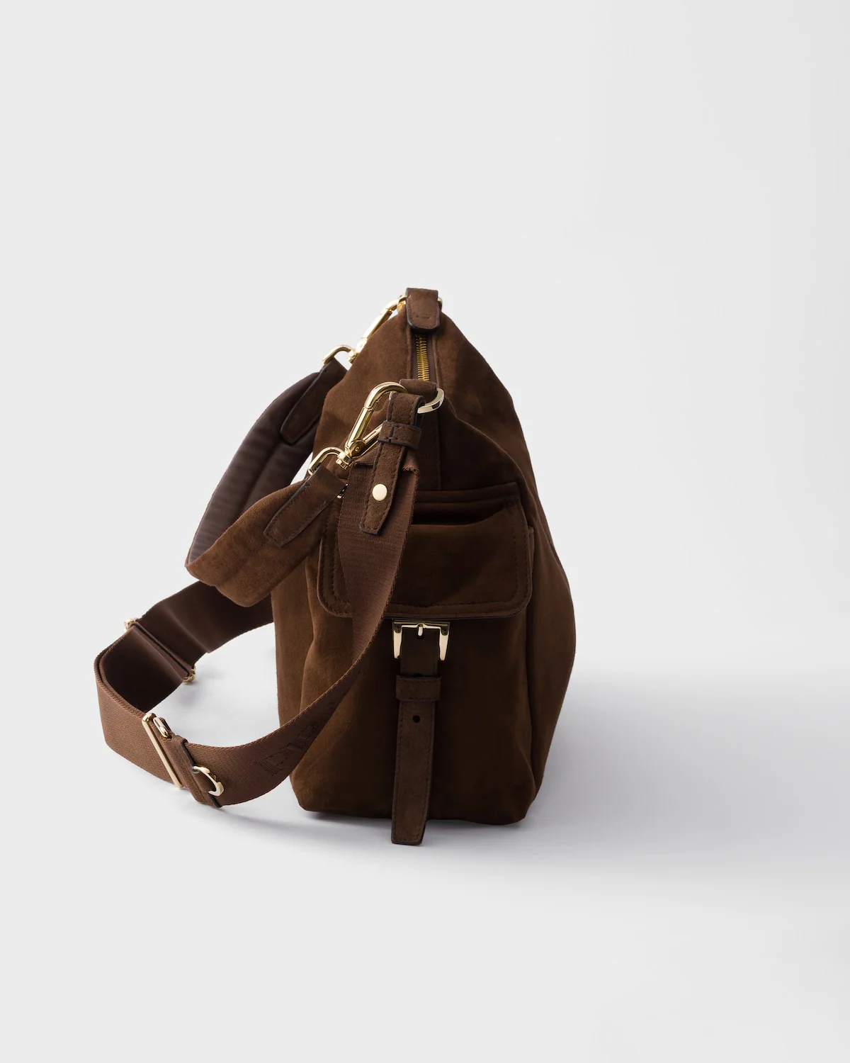 Large Prada Explore Suede Bag - Image 4