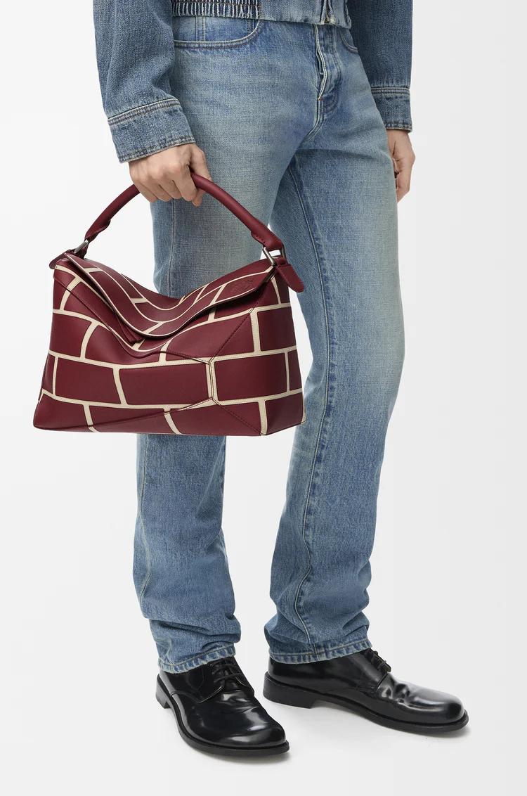 Large Puzzle Edge Bag In Classic Calfskin - Image 4