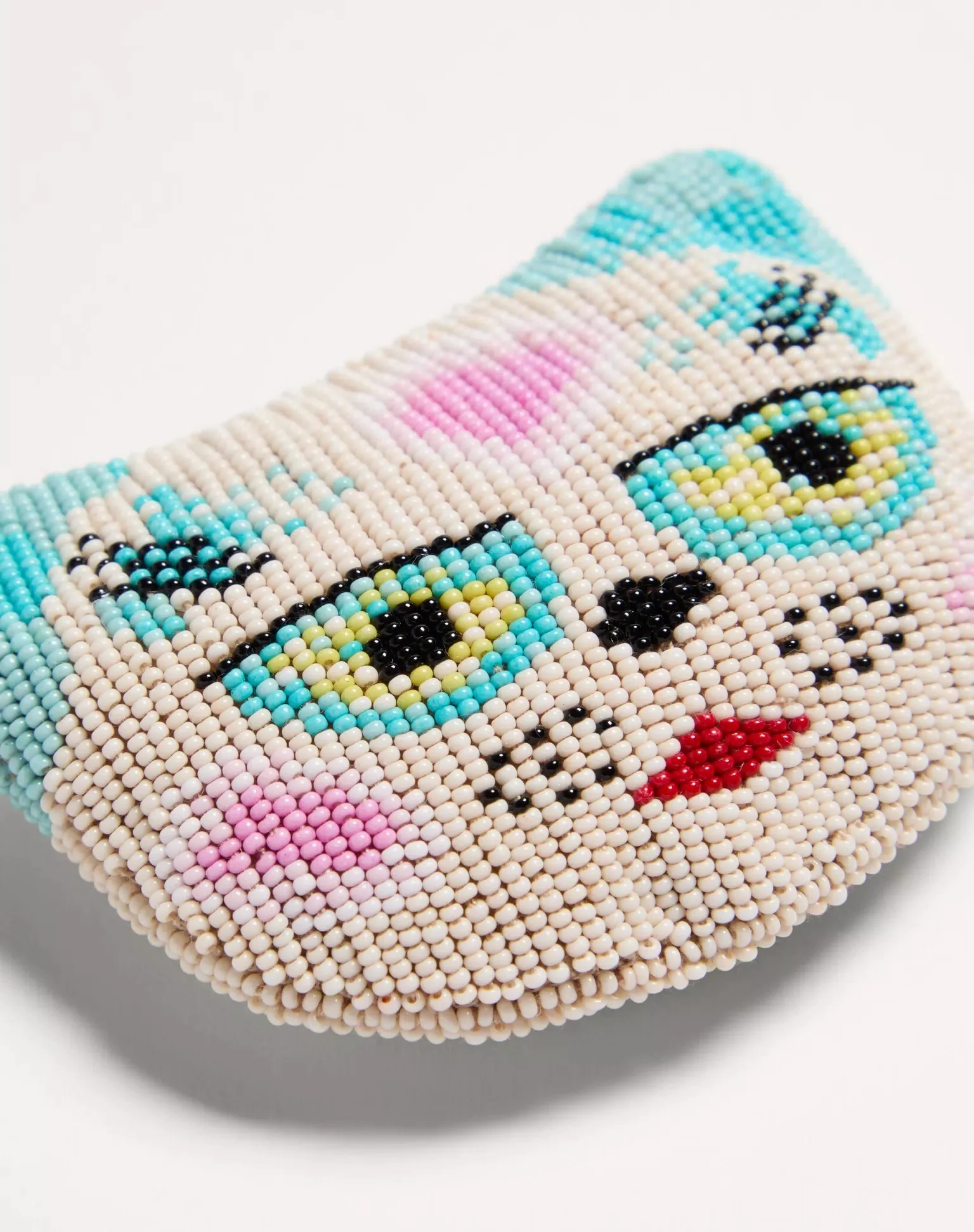 Le Chat De La Maison Brooch In Jacquard Fabric With Resin Bead Embroidery - Image 3