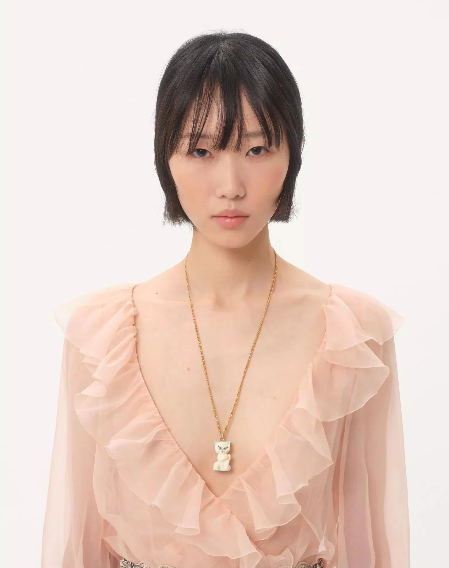 Le Chat De La Maison Necklace In Metal, Nylon And Swarovski® Crystals - Image 2