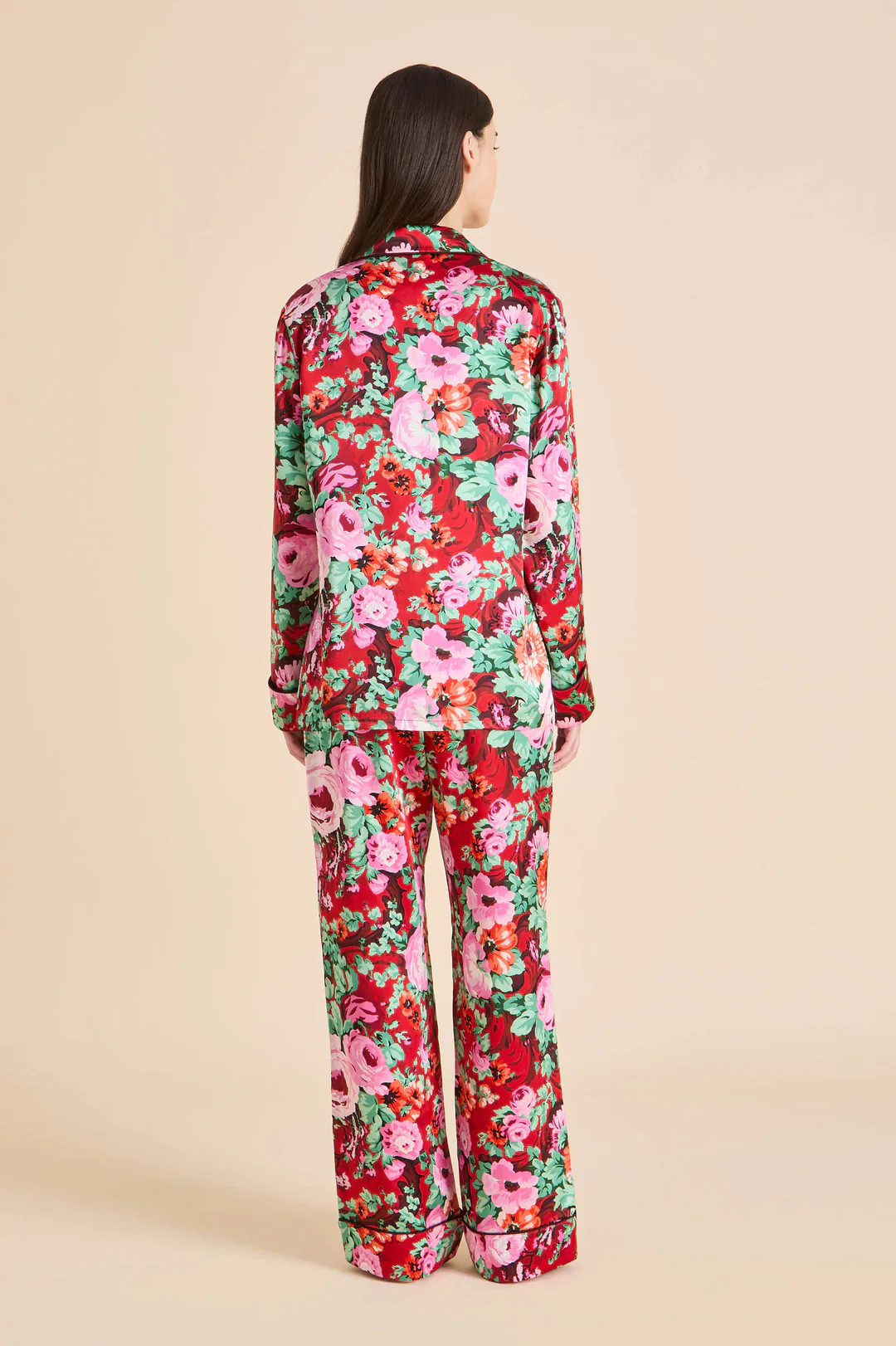 Lila Moulin Red Floral Pyjamas - Image 4