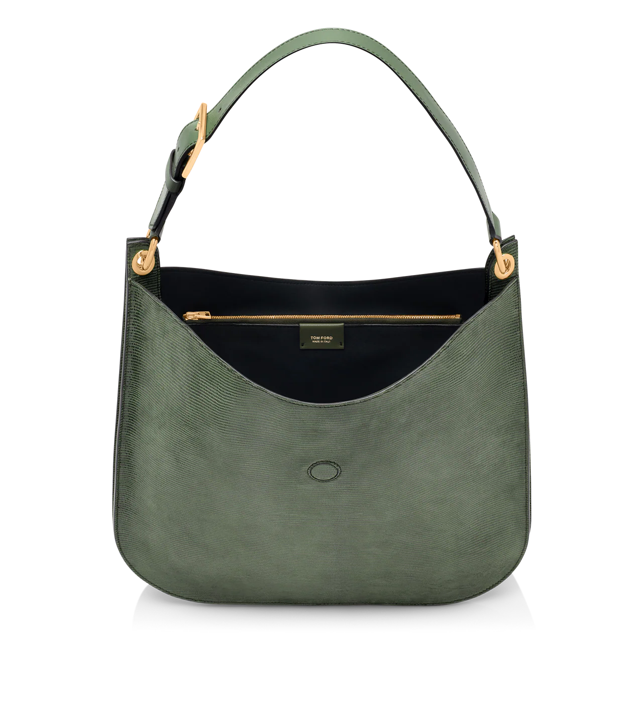 Lizard-Effect Suede Leather Tara Large Crossbody - Image 3