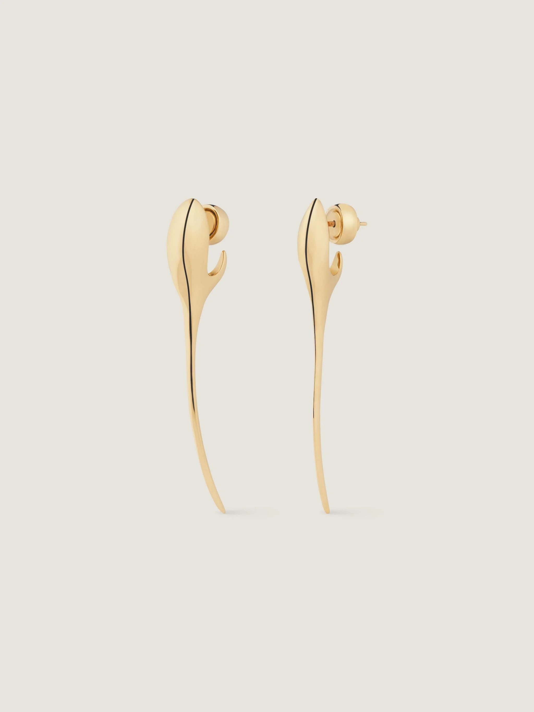 Maple Seed Earrings In Metal - Image 3