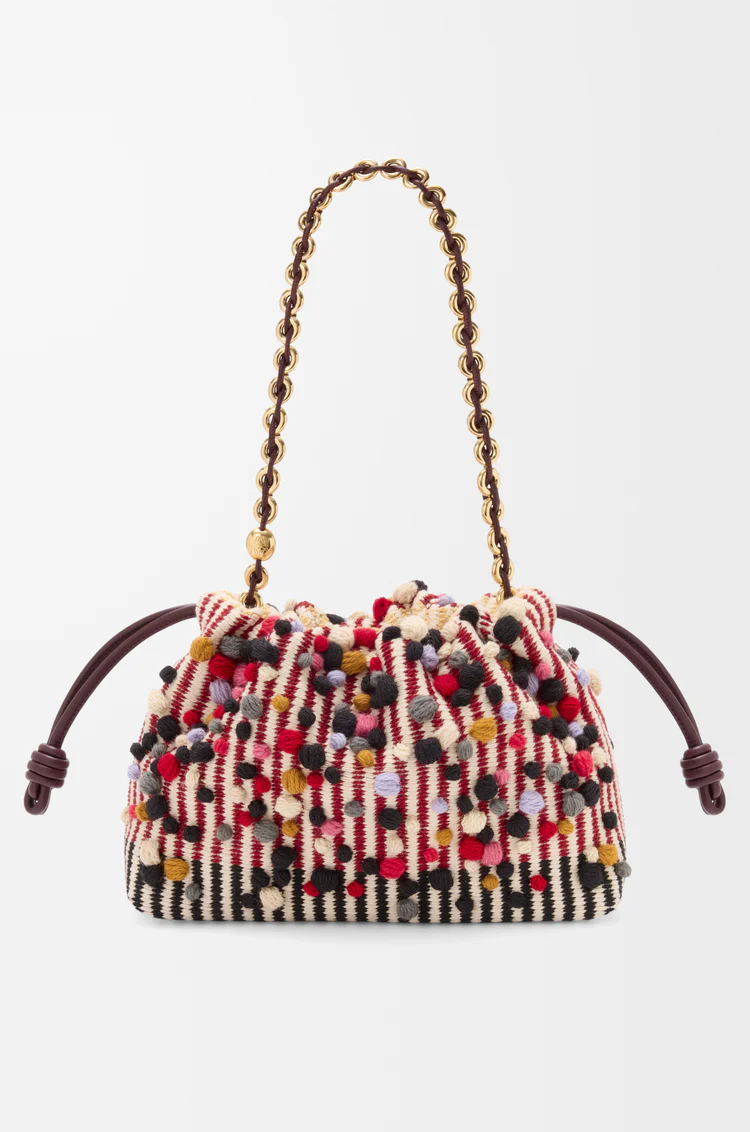 Medium Flamenco Purse In Embroidered Textile - Image 3