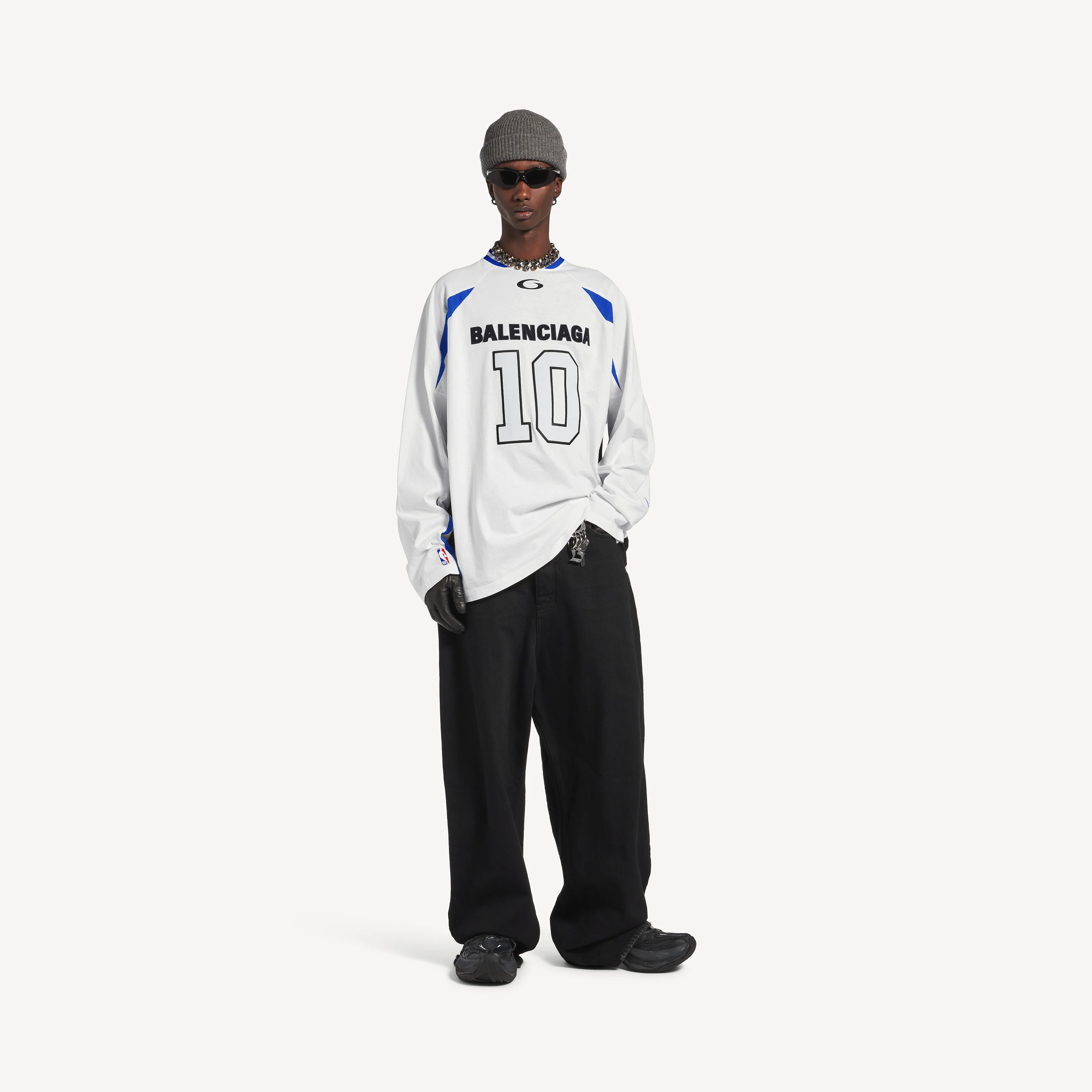 Men's Balenciaga | Nba Collaboration Oversized Long Sleeve T-shirt - Image 6