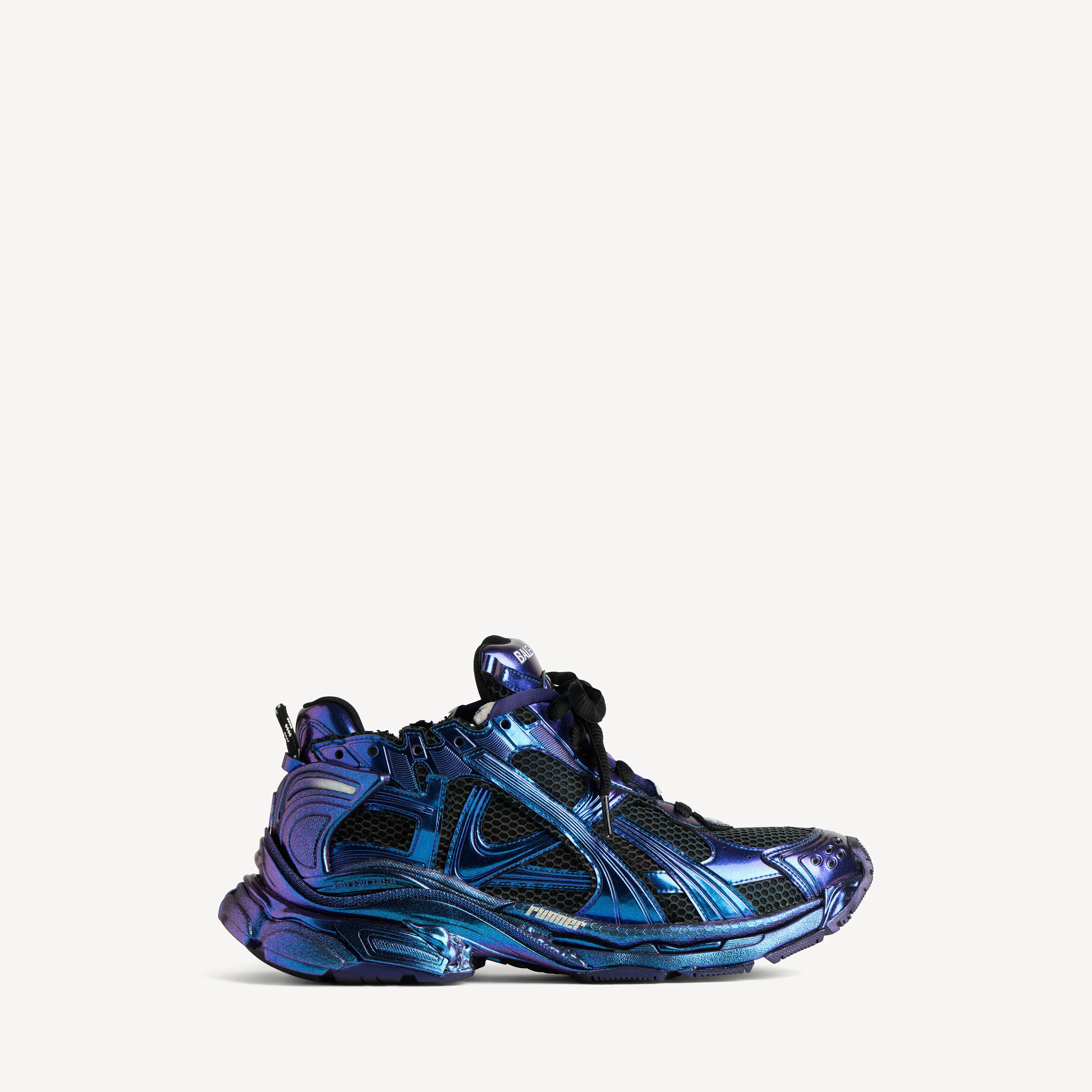 Men's Runner Iridescent Trainers in Blue