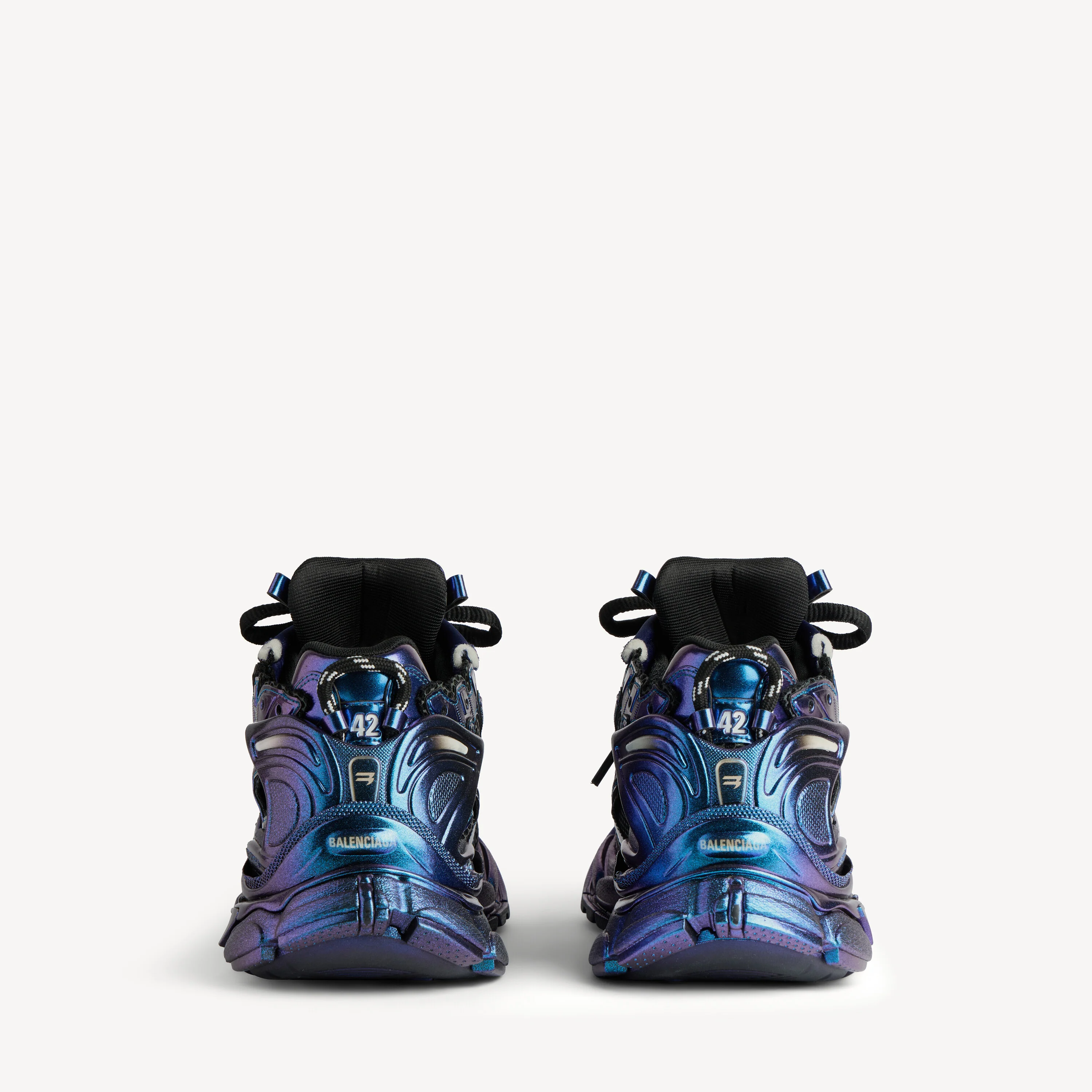 Men's Runner Iridescent Trainers in Blue - Image 2